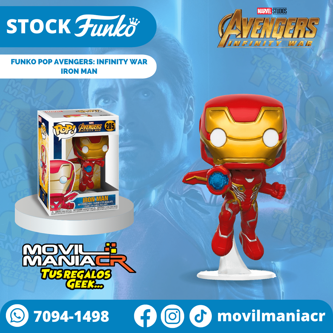 Funko Pop Avengers Infinity War Iron Man #285