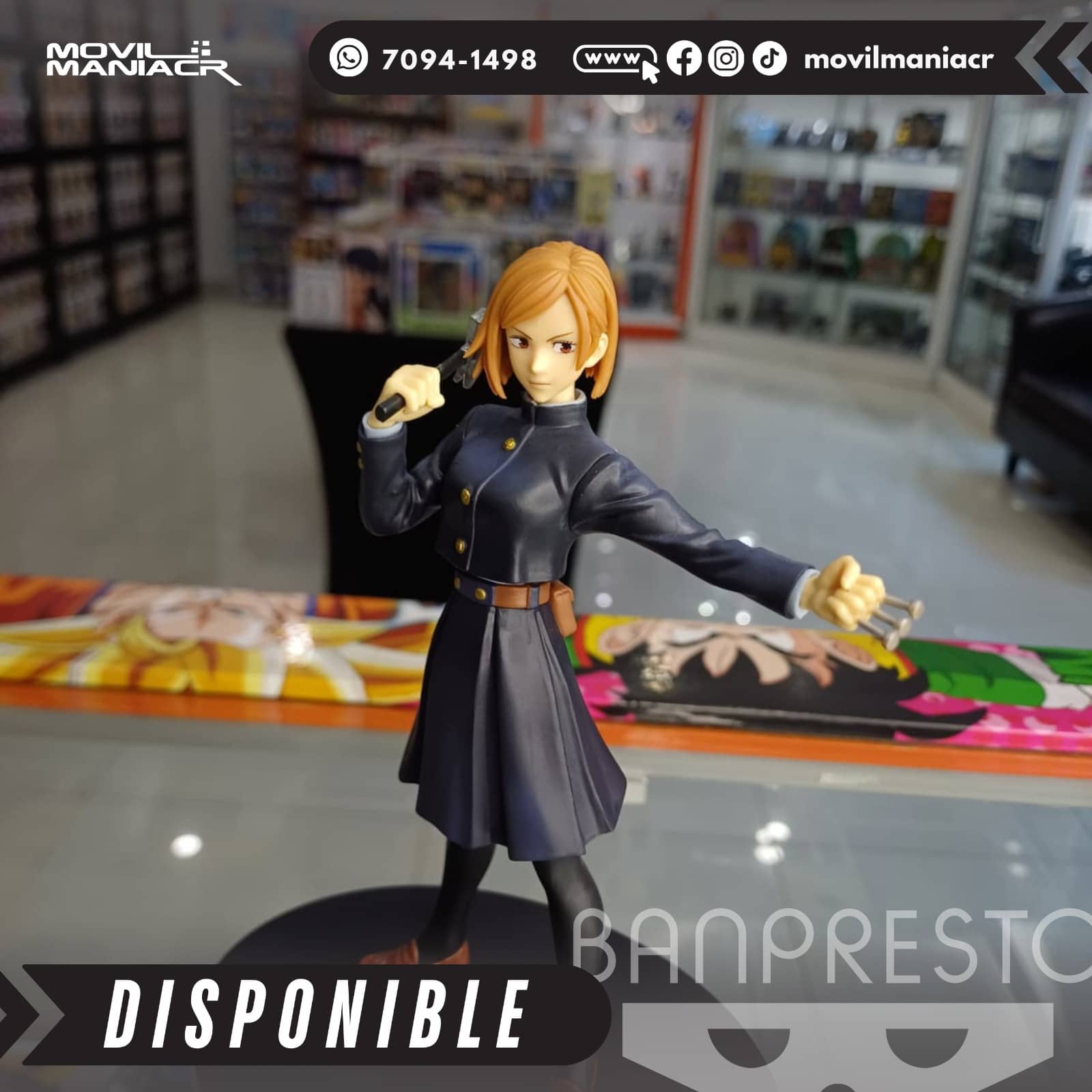 Figura Banpresto Jujutsu Kaisen Nobara Kugisaki 14cm aprox - (Stock) ¡Disponible! 2 Figura Banpresto Jujutsu Kaisen Nobara Kugisaki 14cm aprox - (Stock) ¡Disponible! - Imagen 2