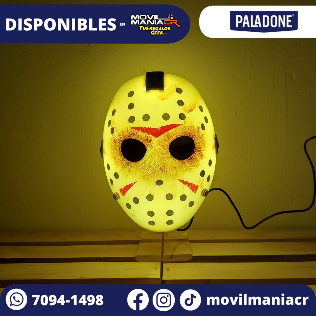 Lámpara Paladone Friday the 13th Jason Voorhees Mask 22cm aprox