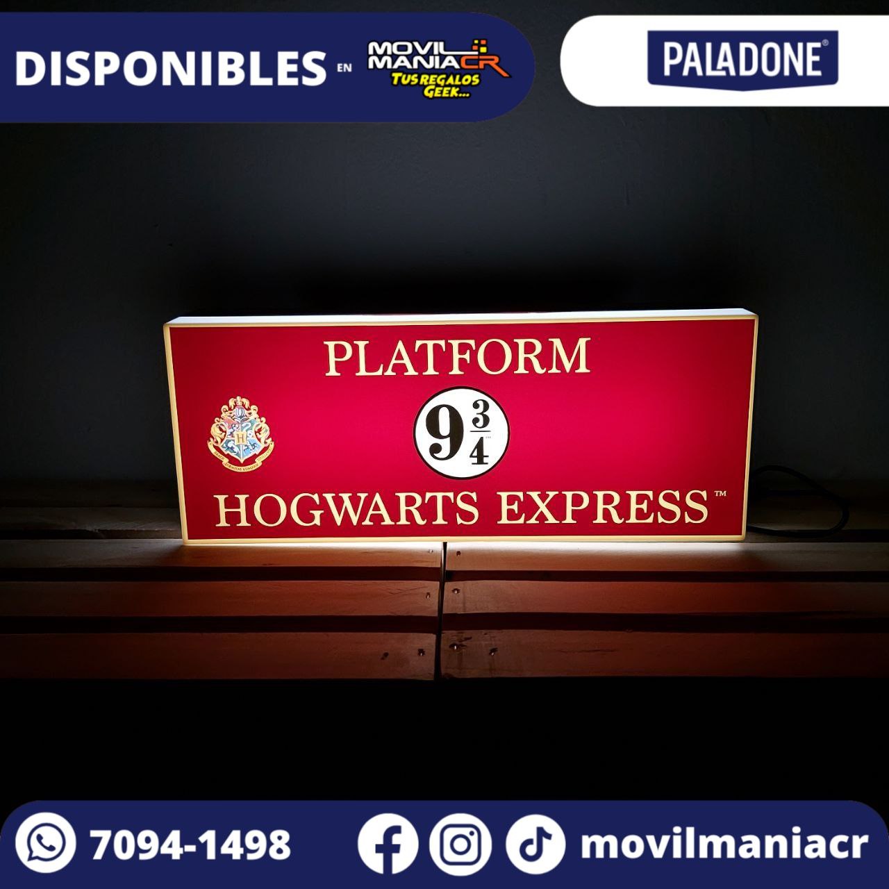 Lampara Paladone Harry Potter Hogwarts Express Logo LUZ