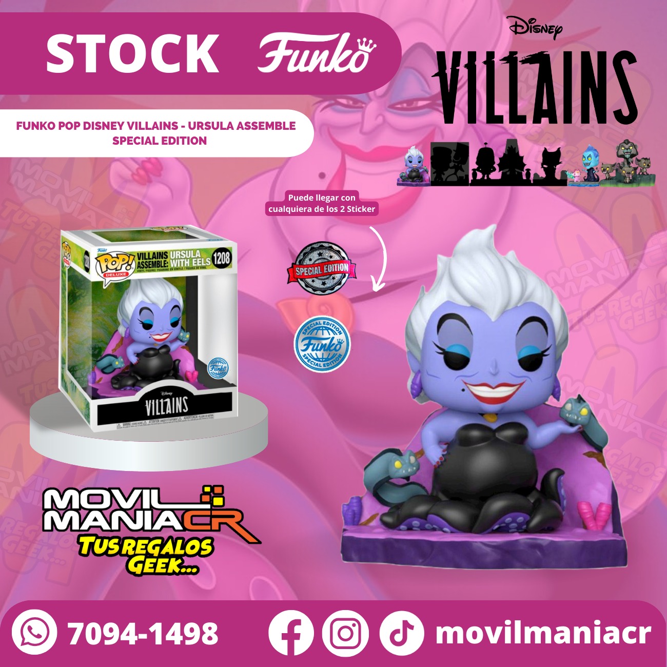 Funko Pop Deluxe Disney Villains Ursula Assemble Special Edition 1208