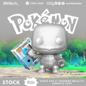 Funko Pop Pokémon Squirtle 25th Silver #504 - (Stock) ¡Disponible Ahora!