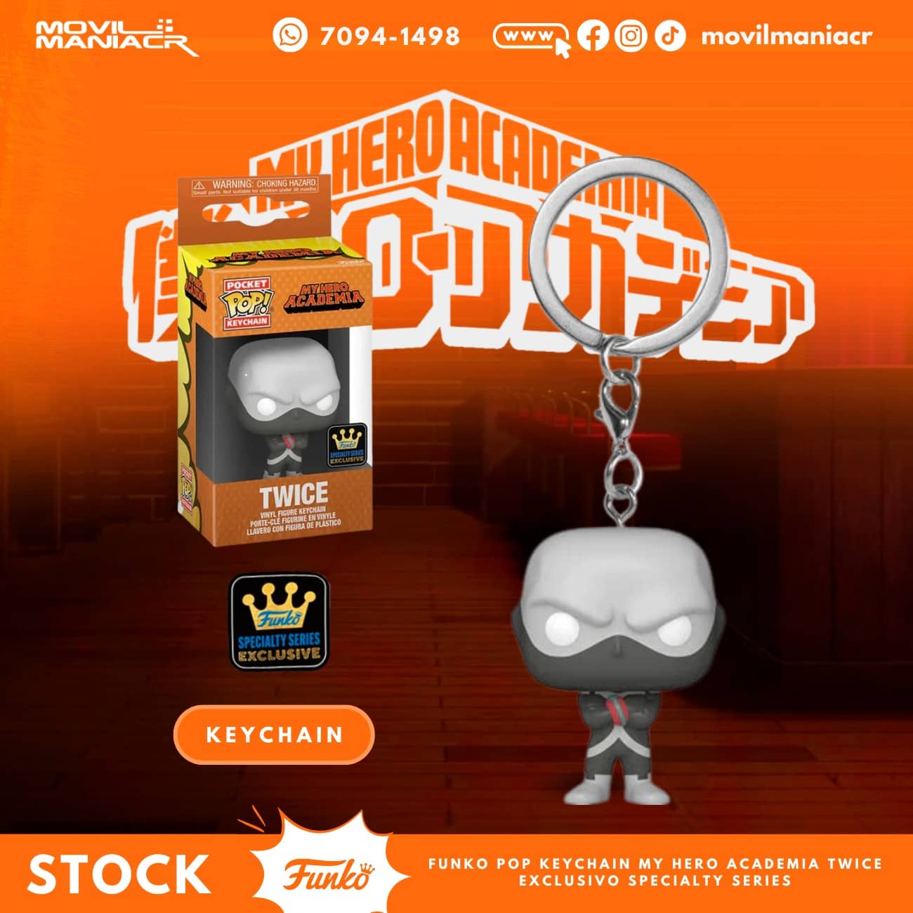 Funko Pop My Hero Academia Twice Exclusivo Specialty Series - Llavero (Stock) ¡Disponible Ahora! 1 Funko Pop My Hero Academia Twice Exclusivo Specialty Series - Llavero (Stock) ¡Disponible Ahora!