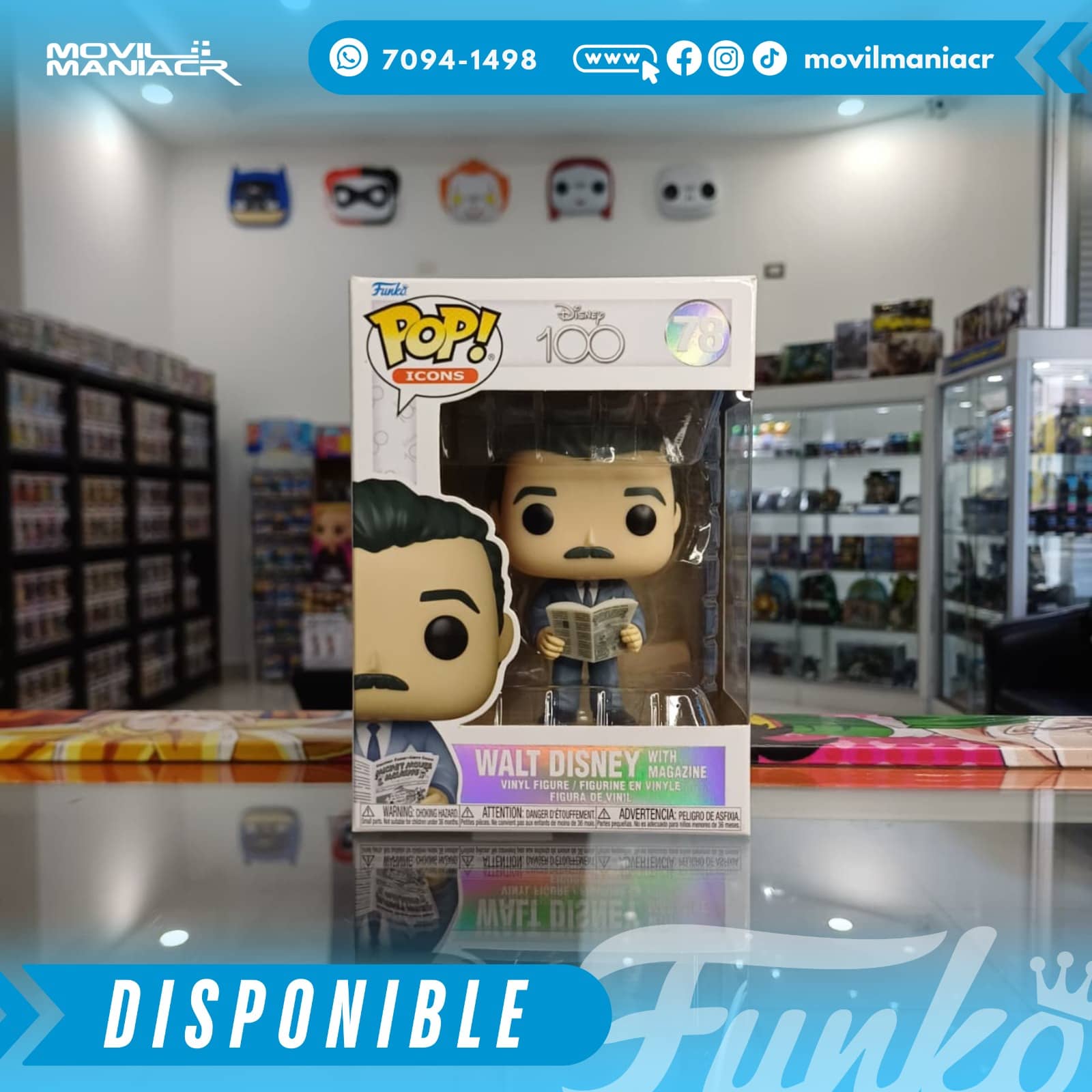 Funko Pop Disney 100 Walt Disney with Magazine #78 - (Stock) ¡Disponible Ahora! 2 Funko Pop Disney 100 Walt Disney with Magazine #78 - (Stock) ¡Disponible Ahora! - Imagen 2
