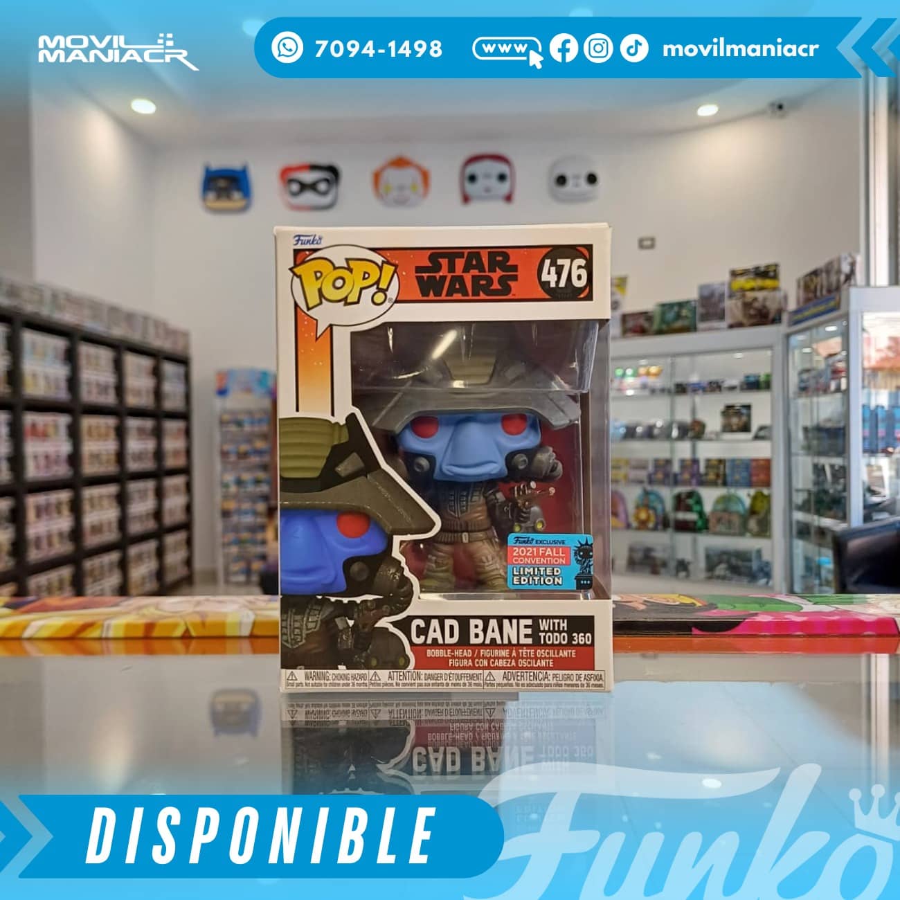 Funko Pop Star Wars Cad Bane Exclusivo NYCC 2022 Shared Sticker #476 - (Stock) ¡Disponible Ahora! 2 Funko Pop Star Wars Cad Bane Exclusivo NYCC 2022 Shared Sticker #476 - (Stock) ¡Disponible Ahora! - Imagen 2