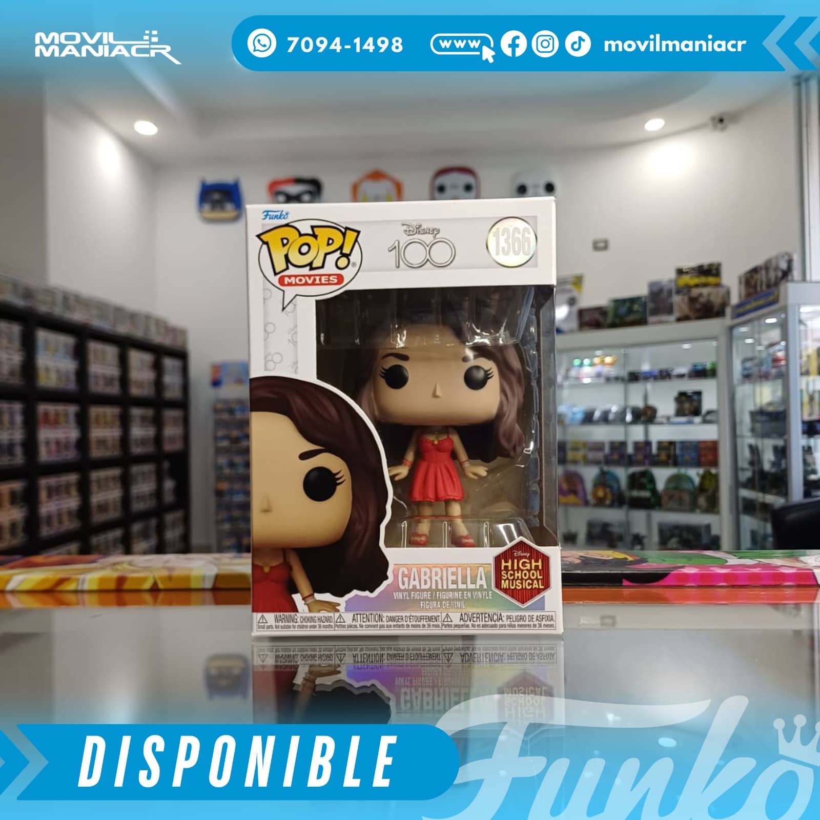 Funko Pop Disney 100 High School Musical Gabriella #1366 - (Stock) ¡Disponible Ahora! 2 Funko Pop Disney 100 High School Musical Gabriella #1366 - (Stock) ¡Disponible Ahora! - Imagen 2