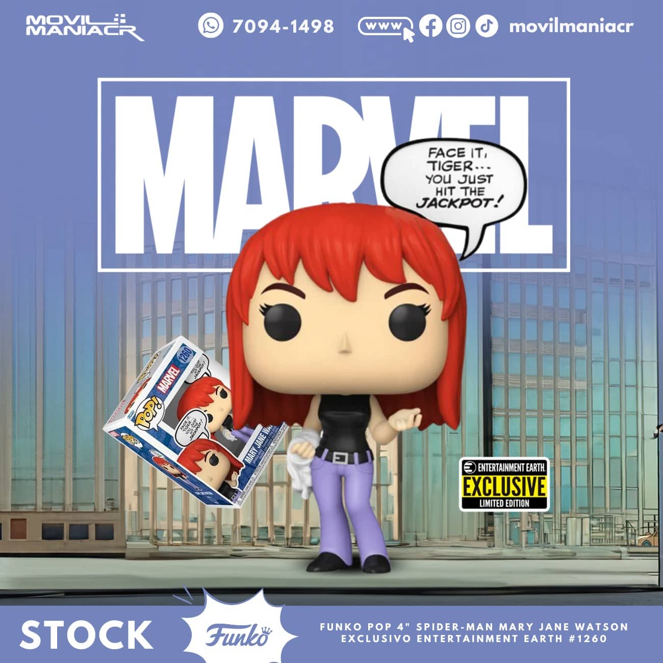 Funko Pop Spider-Man Mary Jane Watson Exclusivo #1260 - (Stock) ¡Disponible Ahora! 1 Funko Pop Spider-Man Mary Jane Watson Exclusivo #1260 - (Stock) ¡Disponible Ahora!