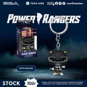 Llavero Funko Pop Mighty Morphin Power Rangers 30th Anniversary Black Ranger