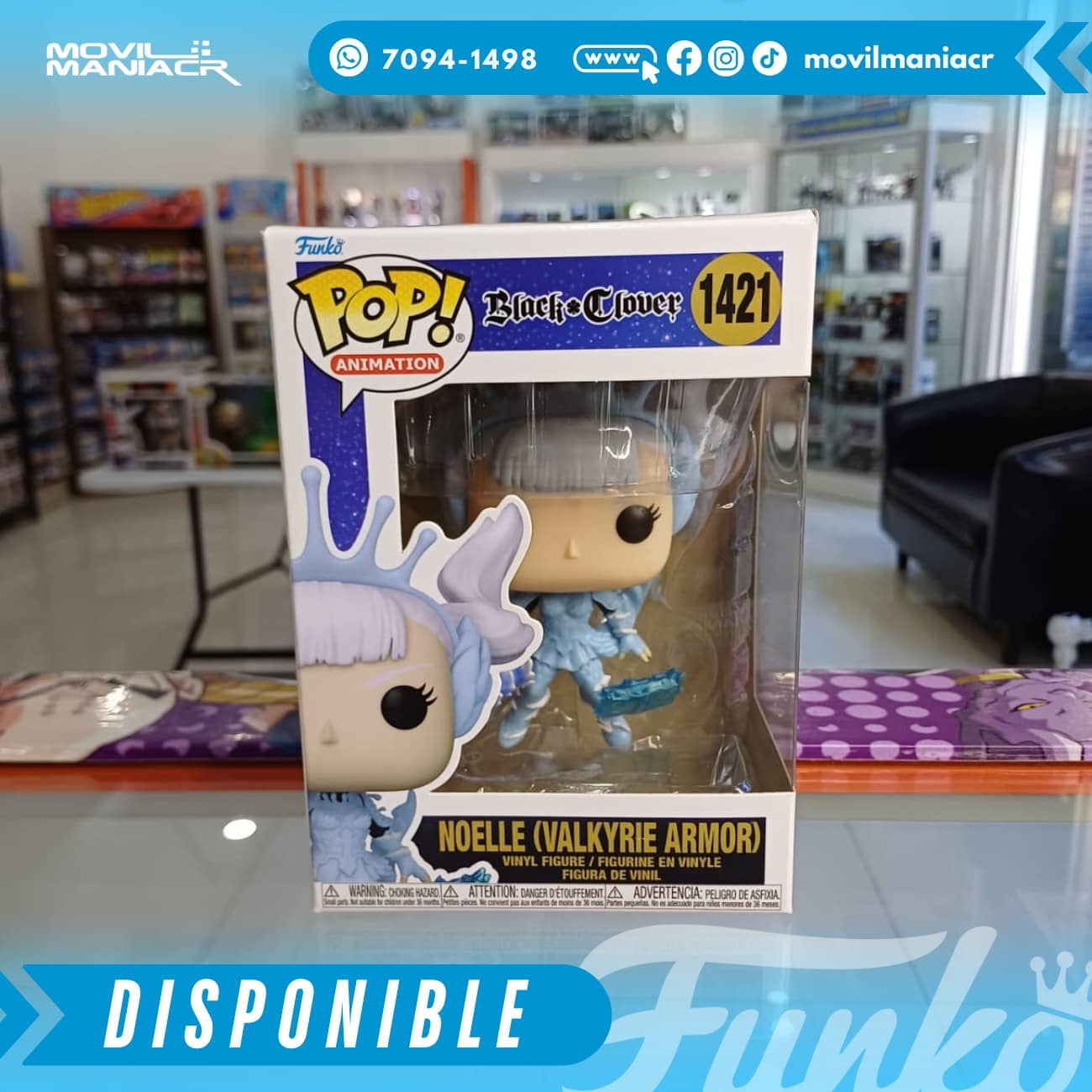 Funko Pop Black Clover Noelle Valkyrie Armor #1421 - (Stock) ¡Disponible Ahora! 2 Funko Pop Black Clover Noelle Valkyrie Armor #1421 - (Stock) ¡Disponible Ahora! - Imagen 2
