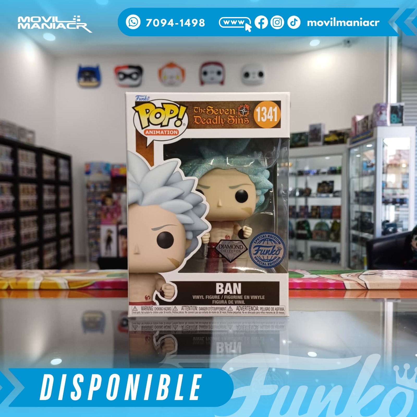 Funko Pop Seven Deadly Sins Ban Diamond Exclusivo #1341 - (Stock) ¡Disponible Ahora! 2 Funko Pop Seven Deadly Sins Ban Diamond Exclusivo #1341 - (Stock) ¡Disponible Ahora! - Imagen 2
