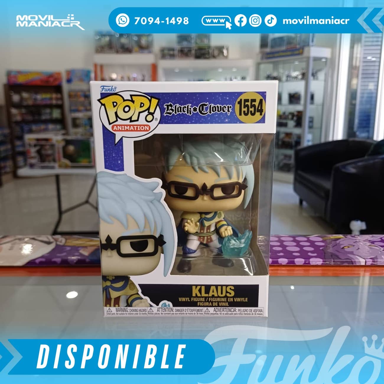 Funko Pop Black Clover Klaus #1554 - (Stock) ¡Disponible Ahora! 2 Funko Pop Black Clover Klaus #1554 - (Stock) ¡Disponible Ahora! - Imagen 2