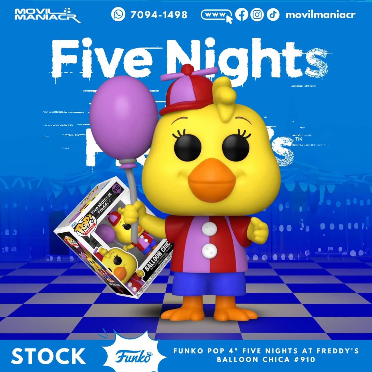 Funko Pop Five Nights at Freddy's Balloon Chica #910 - (Stock) ¡Disponible Ahora! 1 Funko Pop Five Nights at Freddy's Balloon Chica #910 - (Stock) ¡Disponible Ahora!