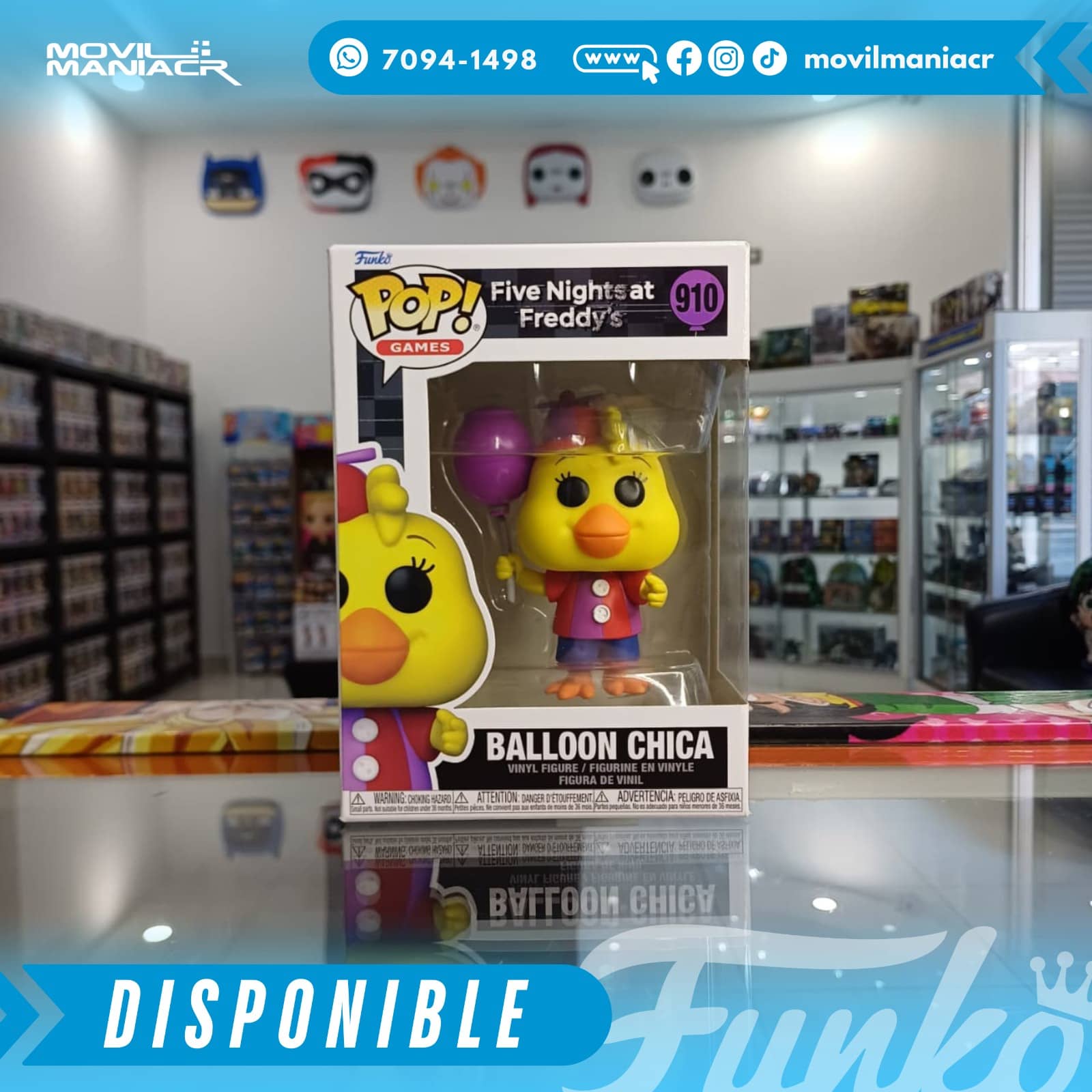 Funko Pop Five Nights at Freddy's Balloon Chica #910 - (Stock) ¡Disponible Ahora! 2 Funko Pop Five Nights at Freddy's Balloon Chica #910 - (Stock) ¡Disponible Ahora! - Imagen 2