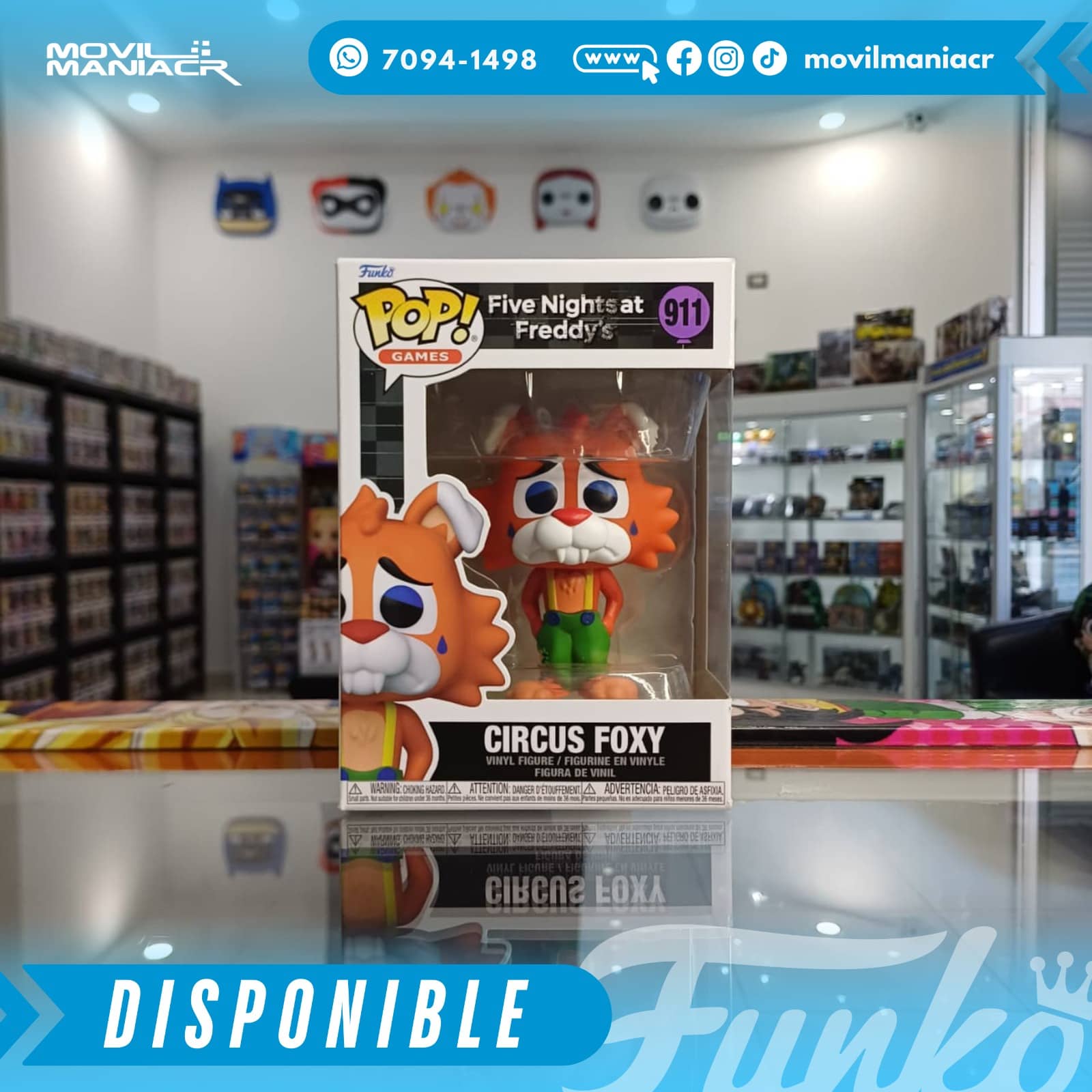 Funko Pop Five Nights at Freddy's Circus Foxy #911 - (Stock) ¡Disponible Ahora! 2 Funko Pop Five Nights at Freddy's Circus Foxy #911 - (Stock) ¡Disponible Ahora! - Imagen 2