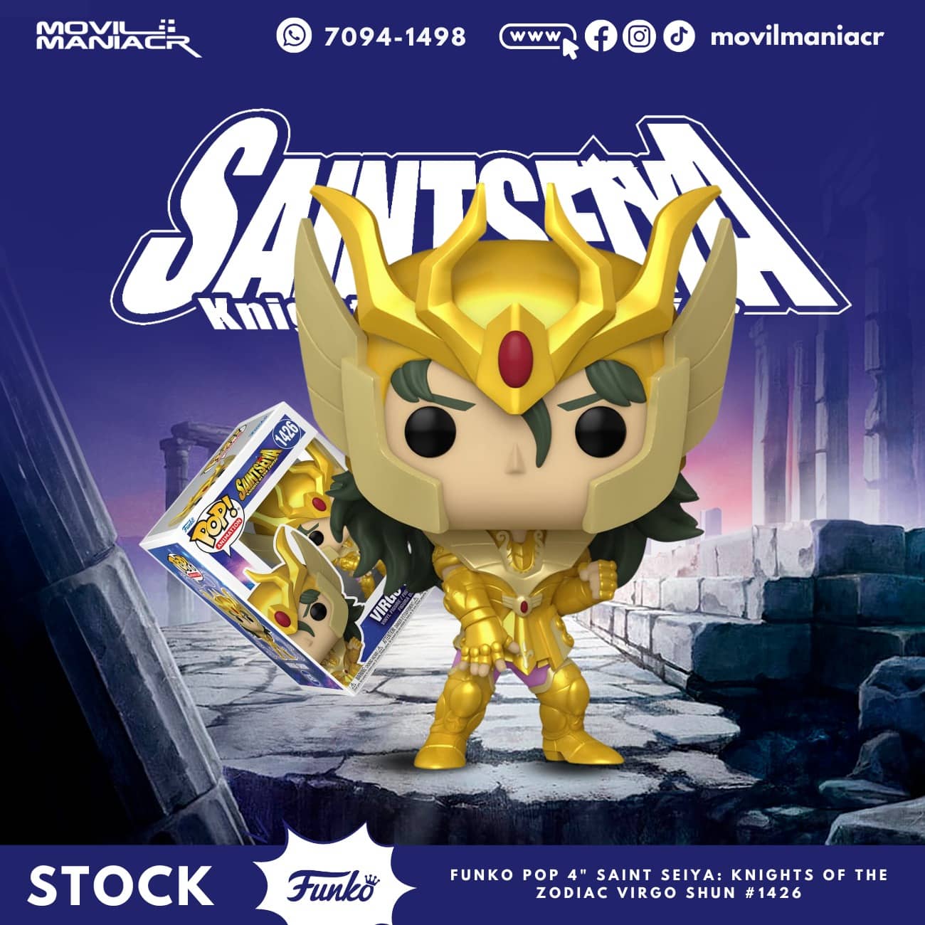 Funko Pop Saint Seiya Knights of the Zodiac Virgo Shun #1426 - (Stock) ¡Disponible Ahora! 1 Funko Pop Saint Seiya Knights of the Zodiac Virgo Shun #1426 - (Stock) ¡Disponible Ahora!