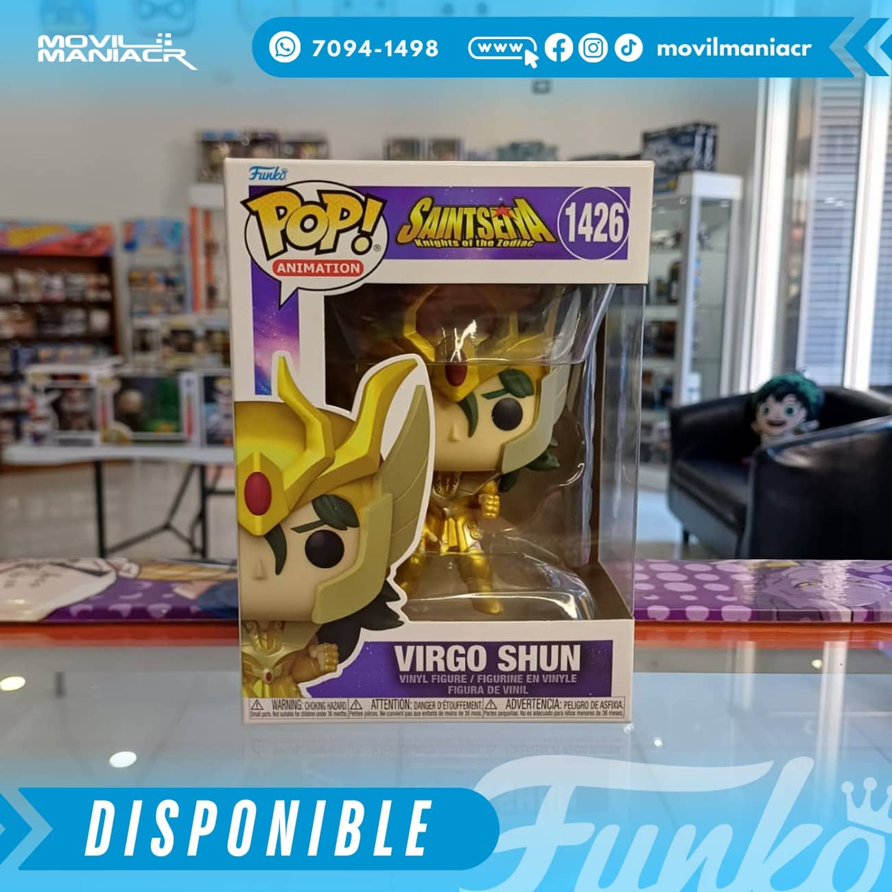 Funko Pop Saint Seiya Knights of the Zodiac Virgo Shun #1426 - (Stock) ¡Disponible Ahora! 2 Funko Pop Saint Seiya Knights of the Zodiac Virgo Shun #1426 - (Stock) ¡Disponible Ahora! - Imagen 2