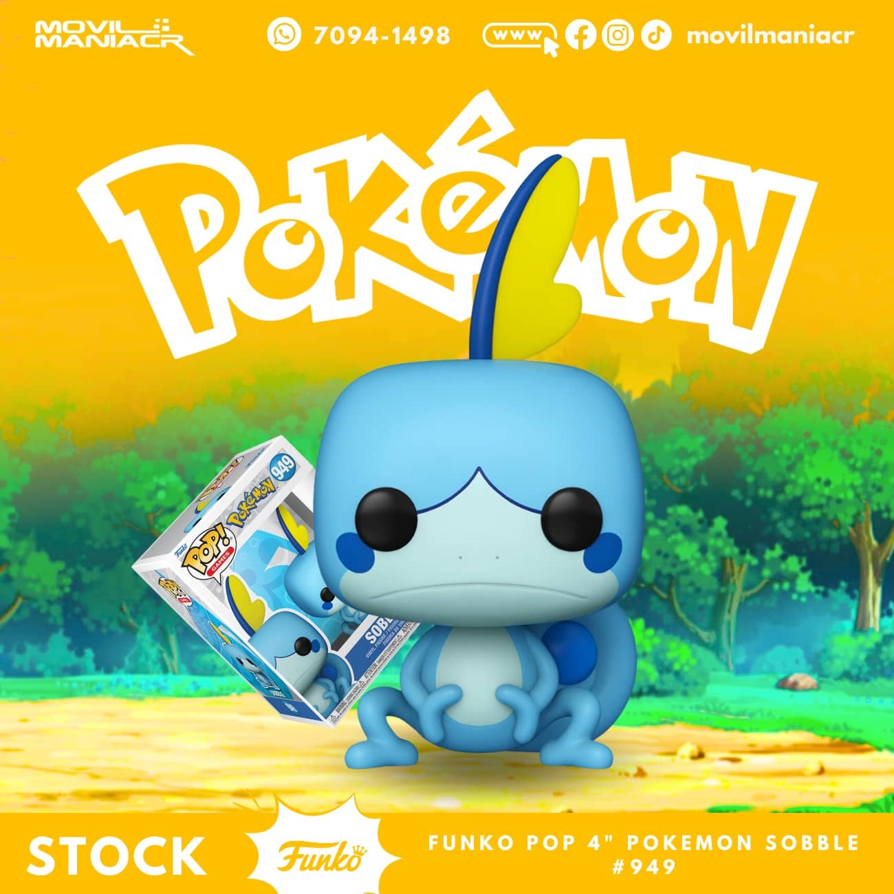 Funko Pop Pokémon Sobble #949 - (Stock) ¡Disponible Ahora! 1 Funko Pop Pokémon Sobble #949 - (Stock) ¡Disponible Ahora!