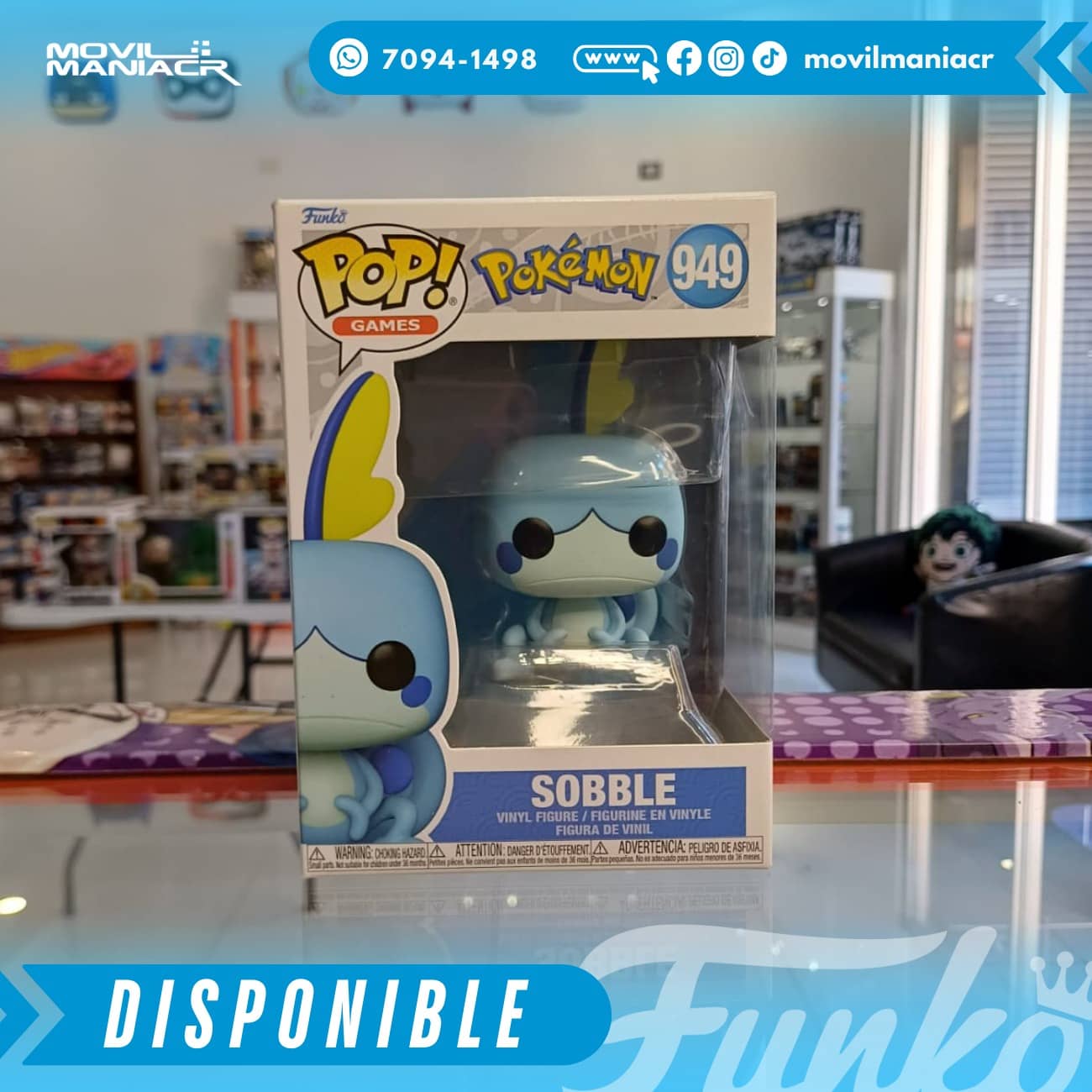 Funko Pop Pokémon Sobble #949 - (Stock) ¡Disponible Ahora! 2 Funko Pop Pokémon Sobble #949 - (Stock) ¡Disponible Ahora!