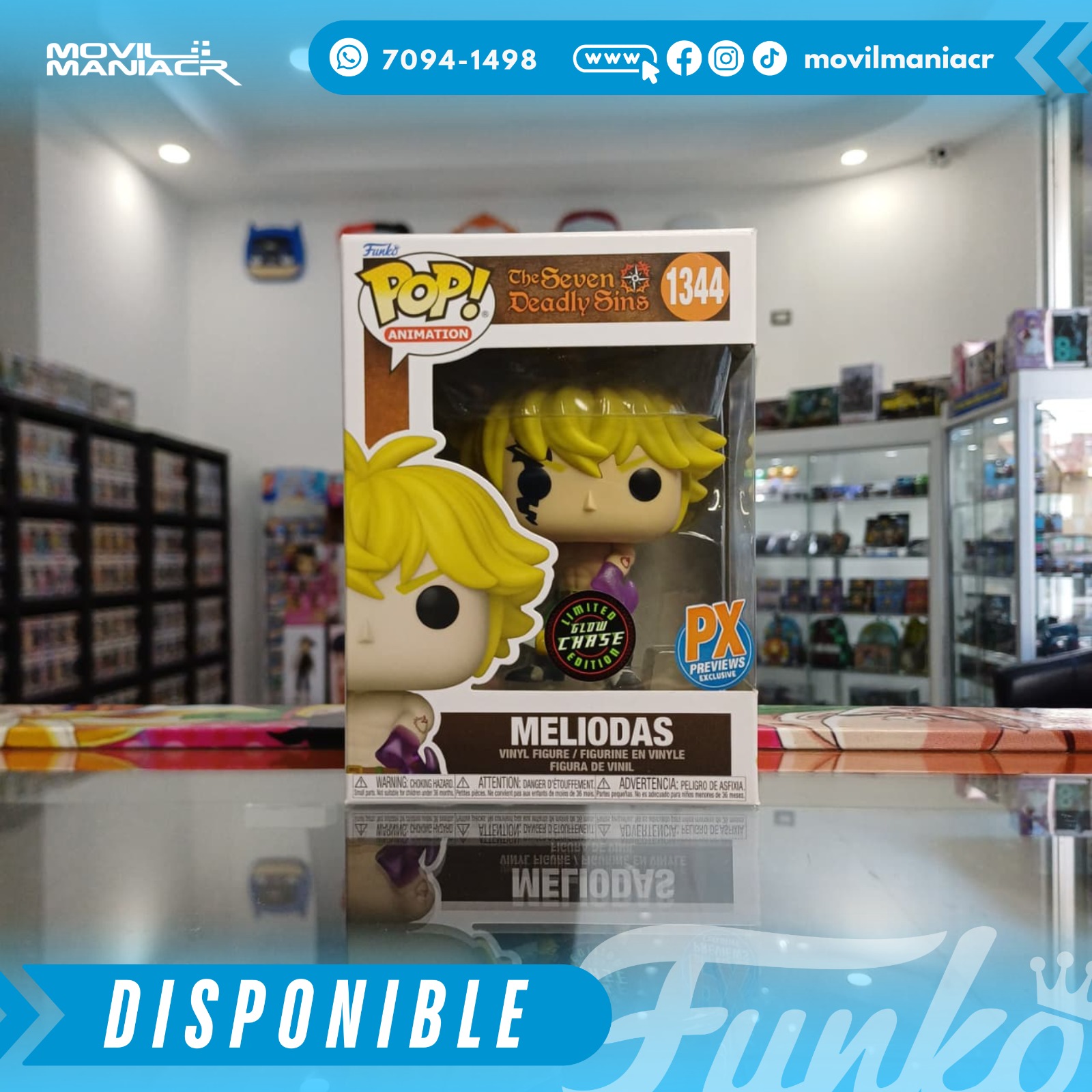 Funko Pop Seven Deadly Sins Meliodas GITD CHASE Exclusivo #1344 - (Stock) ¡Disponible Ahora! 2 Funko Pop Seven Deadly Sins Meliodas GITD CHASE Exclusivo #1344 - (Stock) ¡Disponible Ahora!