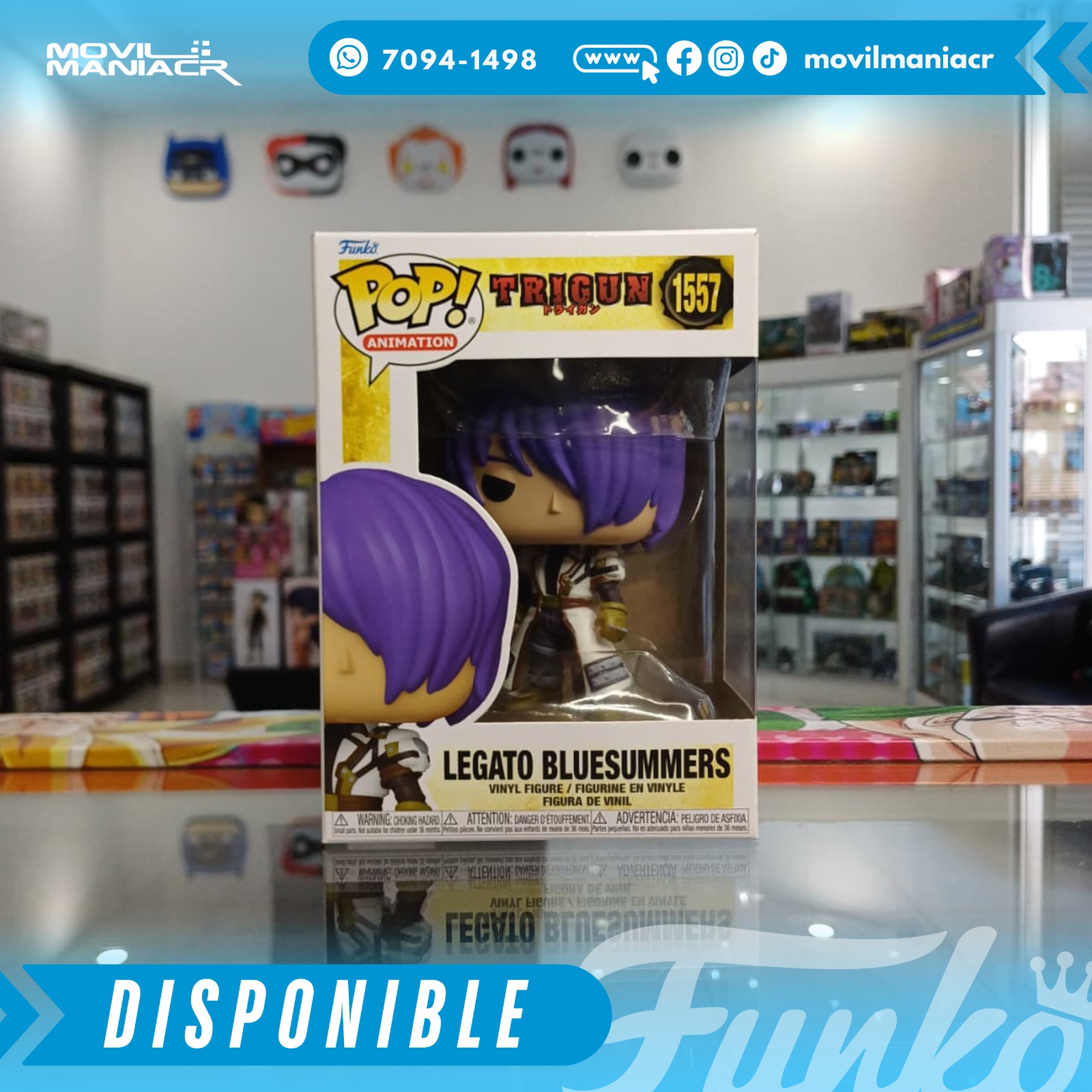 Funko Pop Trigun Legato Bluesummers #1557 - (Stock) ¡Disponible Ahora! 2 Funko Pop Trigun Legato Bluesummers #1557 - (Stock) ¡Disponible Ahora! - Imagen 2