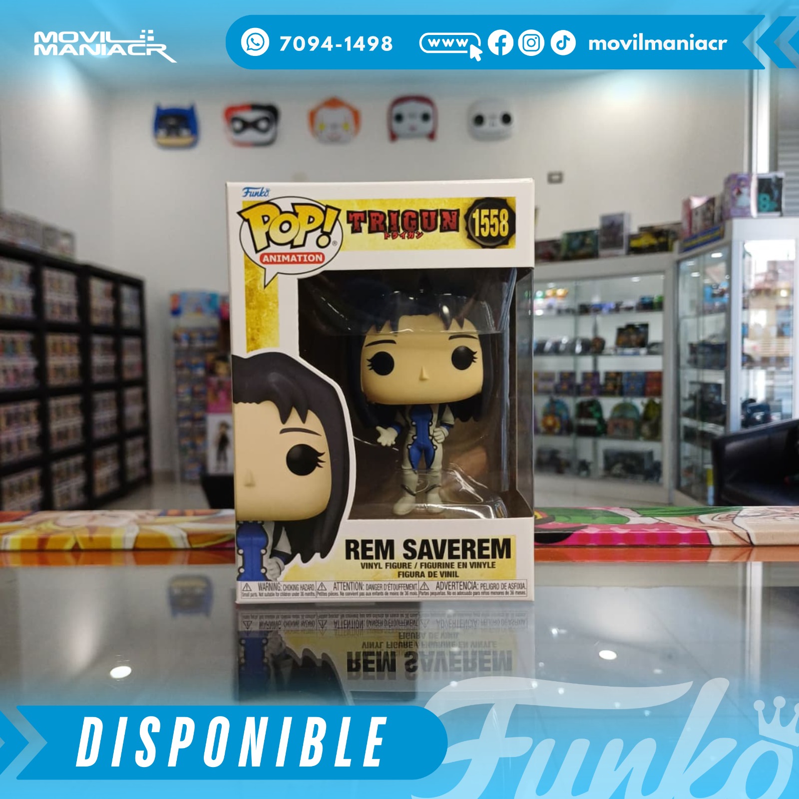 Funko Pop Trigun Rem Saverem #1558 - (Stock) ¡Disponible Ahora! 2 Funko Pop Trigun Rem Saverem #1558 - (Stock) ¡Disponible Ahora! - Imagen 2