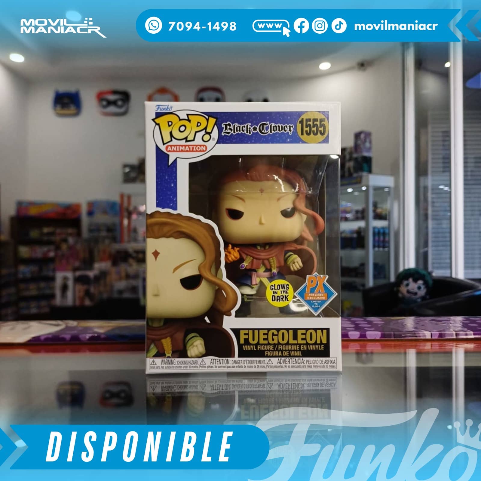 Funko Pop Black Clover Fuegoleon GITD Exclusivo #1555 - (Stock) ¡Disponible Ahora! 2 Funko Pop Black Clover Fuegoleon GITD Exclusivo #1555 - (Stock) ¡Disponible Ahora! - Imagen 2