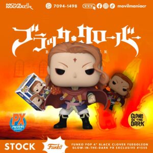 Funko Pop Black Clover Fuegoleon GITD Exclusivo #1555 - (Stock) ¡Disponible Ahora!