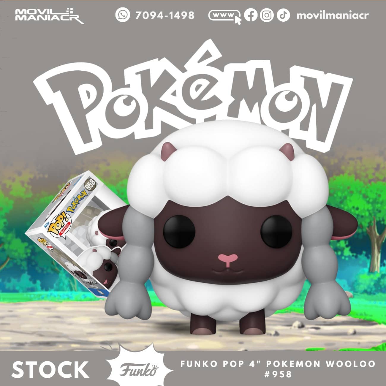 Funko Pop Pokémon Wooloo #958 - (Stock) ¡Disponible Ahora! 1 Funko Pop Pokémon Wooloo #958 - (Stock) ¡Disponible Ahora!