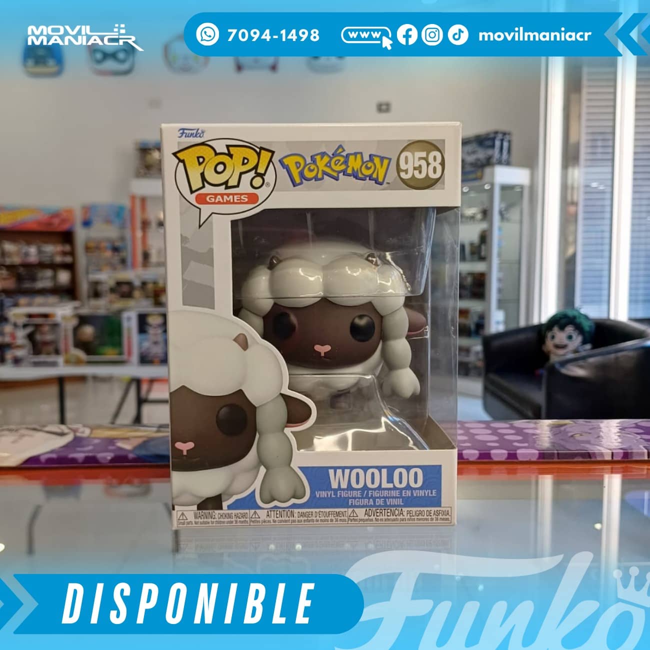 Funko Pop Pokémon Wooloo #958 - (Stock) ¡Disponible Ahora! 2 Funko Pop Pokémon Wooloo #958 - (Stock) ¡Disponible Ahora! - Imagen 2
