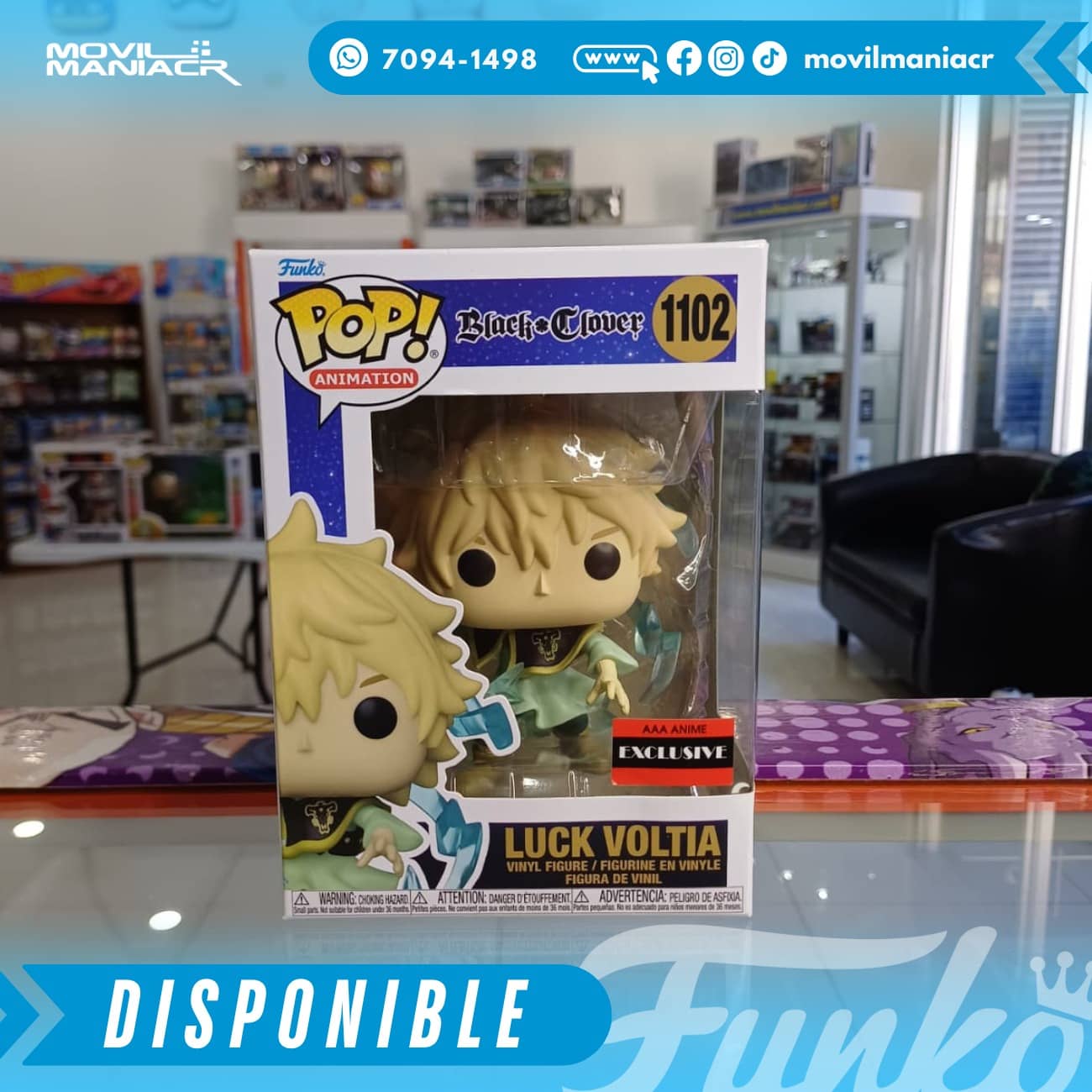 Funko Pop Black Clover Luck Voltia Exclusivo #1102 - (Stock) ¡Disponible Ahora! 2 Funko Pop Black Clover Luck Voltia Exclusivo #1102 - (Stock) ¡Disponible Ahora! - Imagen 2
