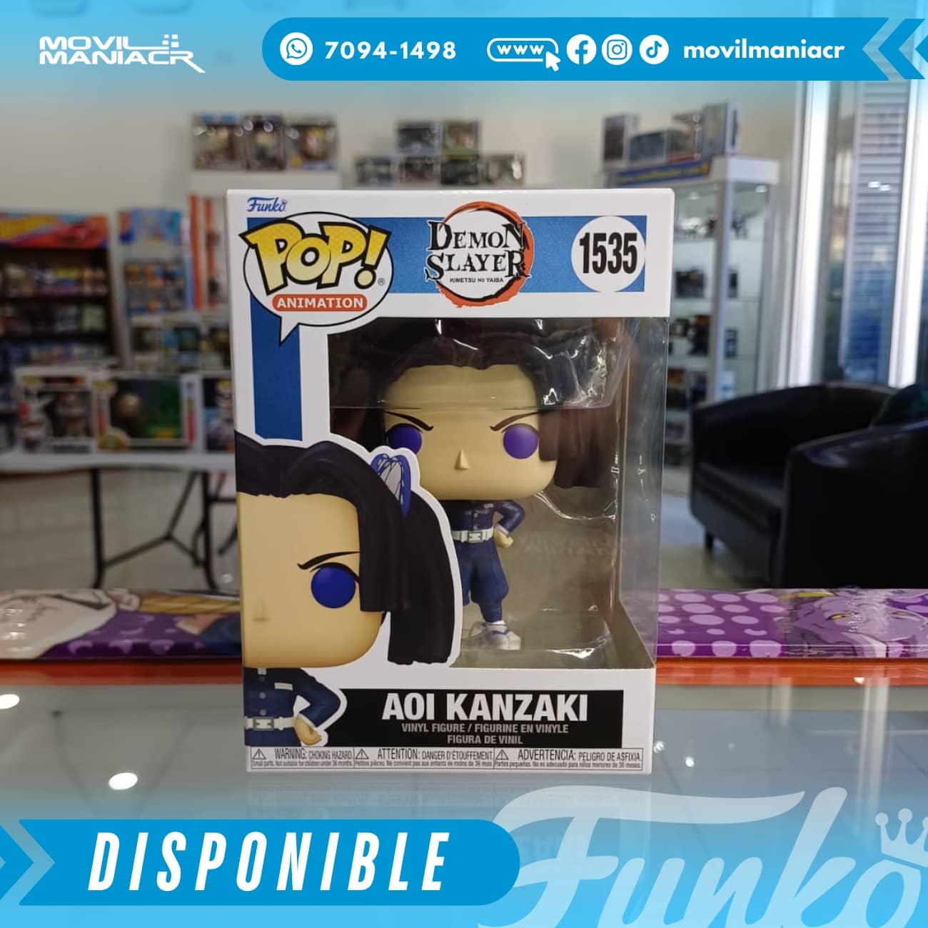 Funko Pop Demon Slayer Aoi Kanzaki #1535 - (Stock) ¡Disponible Ahora! 2 Funko Pop Demon Slayer Aoi Kanzaki #1535 - (Stock) ¡Disponible Ahora! - Imagen 2