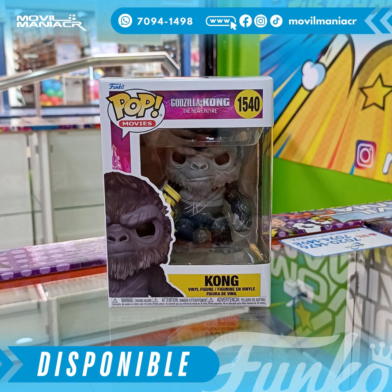 Funko Pop Godzilla x Kong The New Empire Kong #1540 2 Funko Pop Godzilla x Kong The New Empire Kong #1540 - Imagen 2