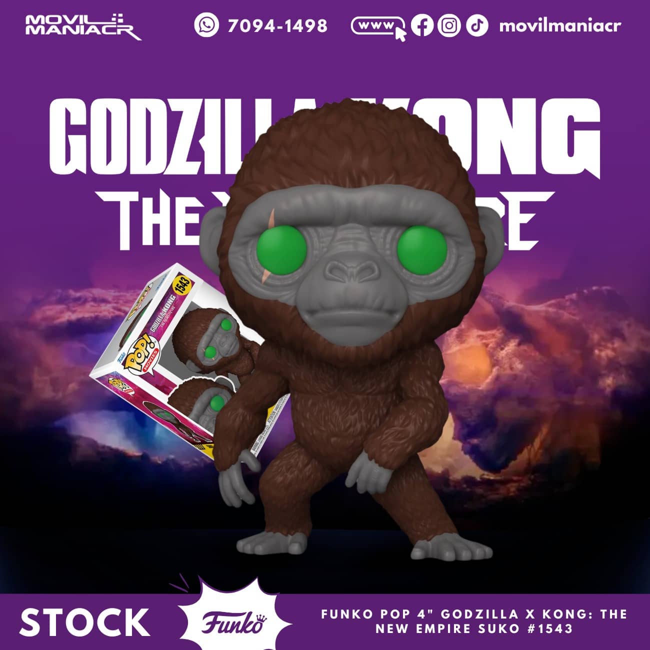Funko Pop Godzilla x Kong The New Empire Suko #1543 - (Stock) ¡Disponible Ahora! 1 Funko Pop Godzilla x Kong The New Empire Suko #1543 - (Stock) ¡Disponible Ahora!