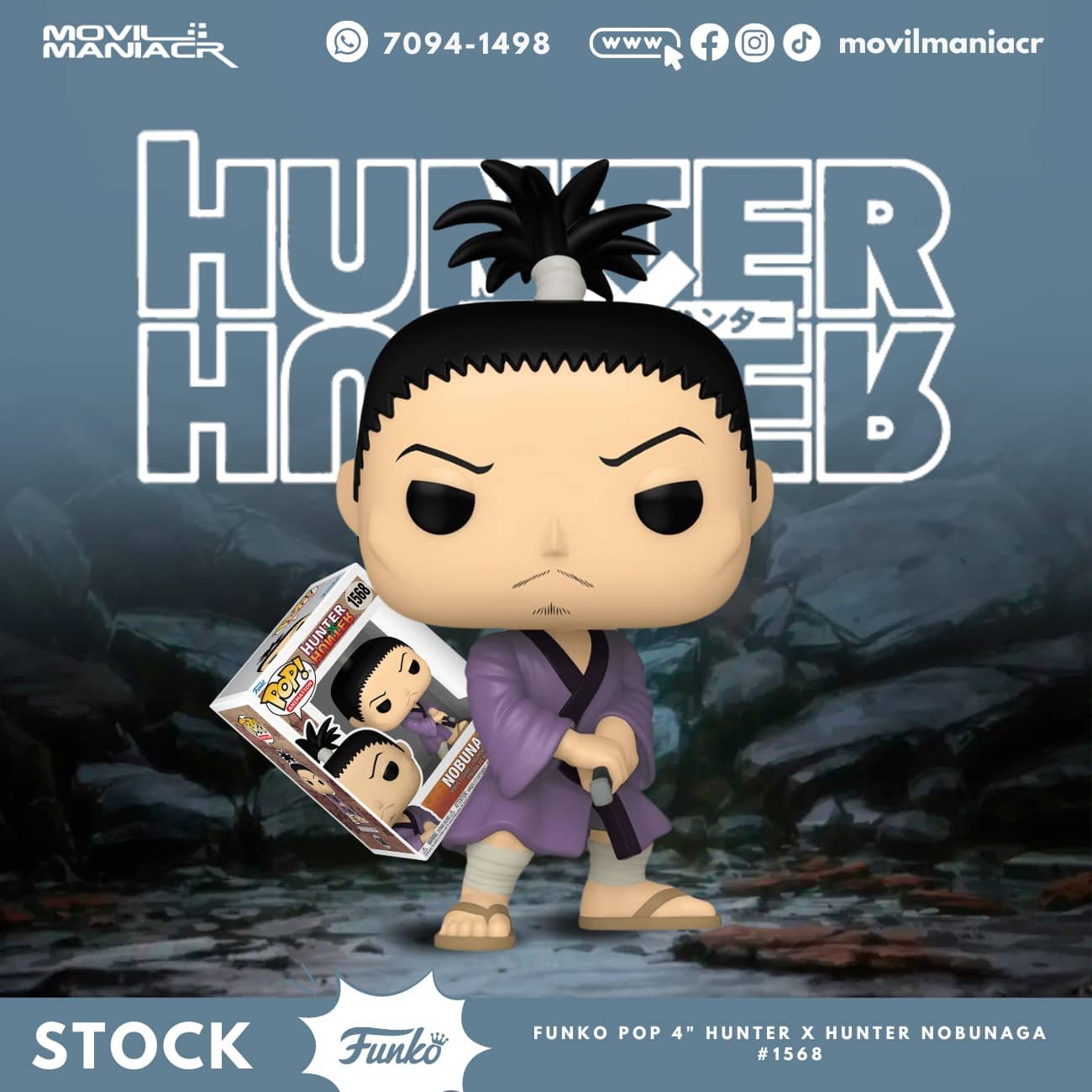 Funko Pop Hunter x Hunter Nobunaga #1568 - (Stock) ¡Disponible Ahora! 1 Funko Pop Hunter x Hunter Nobunaga #1568 - (Stock) ¡Disponible Ahora!