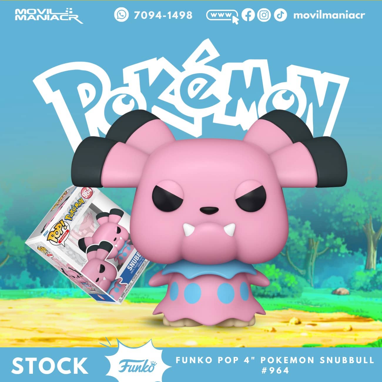 Funko Pop Pokémon Snubbull #964 - (Stock) ¡Disponible Ahora! 1 Funko Pop Pokémon Snubbull #964 - (Stock) ¡Disponible Ahora!