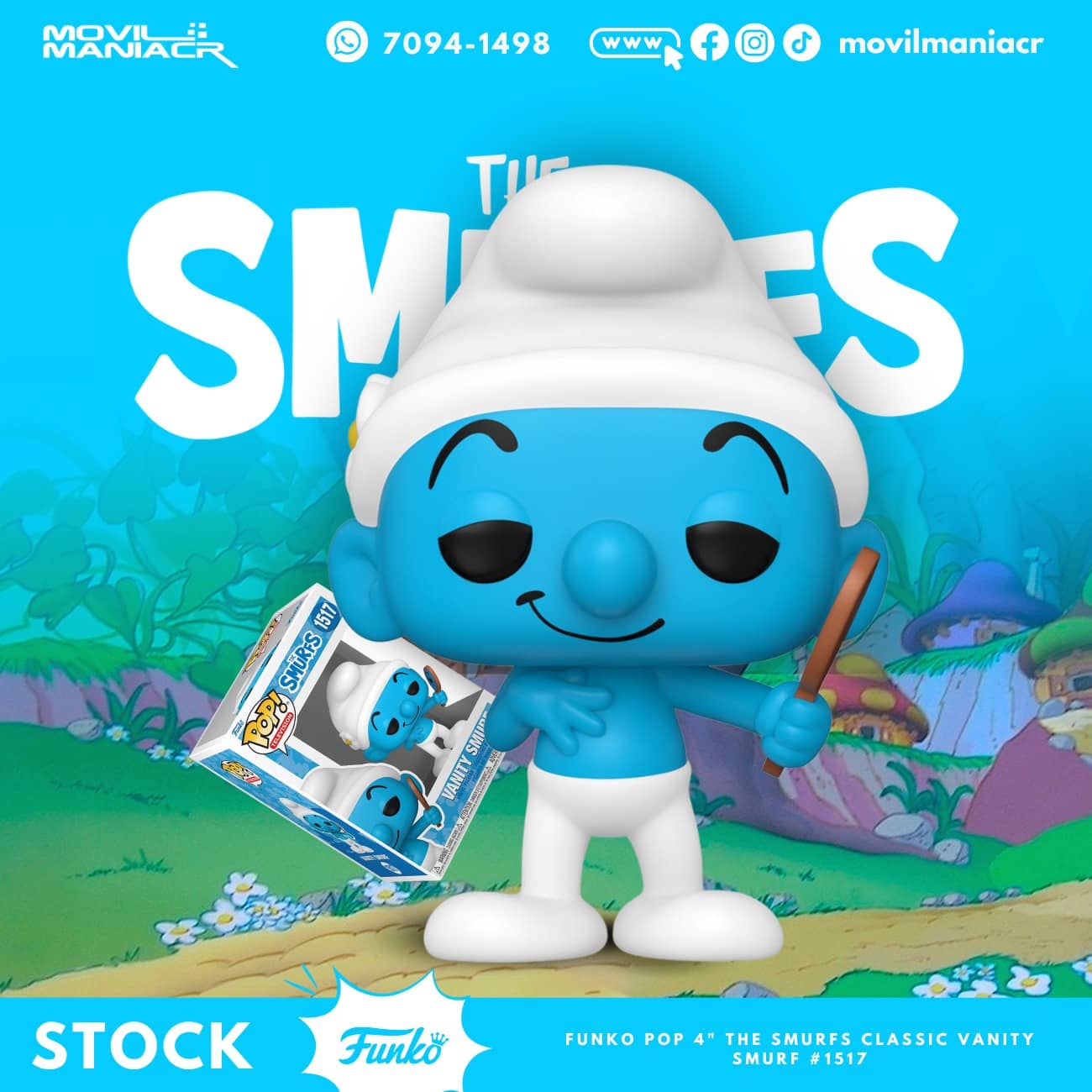 Funko Pop The Smurfs Classic Vanity Smurf #1517 - (Stock) ¡Disponible Ahora! 1 Funko Pop The Smurfs Classic Vanity Smurf #1517 - (Stock) ¡Disponible Ahora!