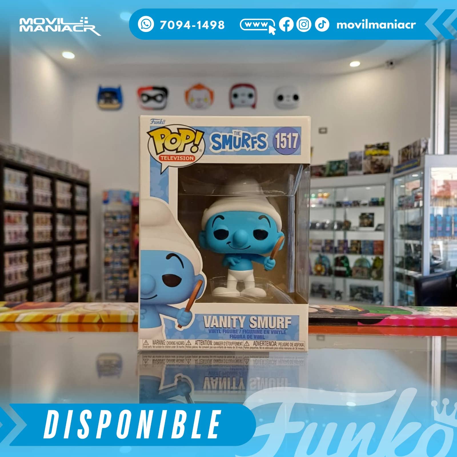 Funko Pop The Smurfs Classic Vanity Smurf #1517 - (Stock) ¡Disponible Ahora! 2 Funko Pop The Smurfs Classic Vanity Smurf #1517 - (Stock) ¡Disponible Ahora! - Imagen 2