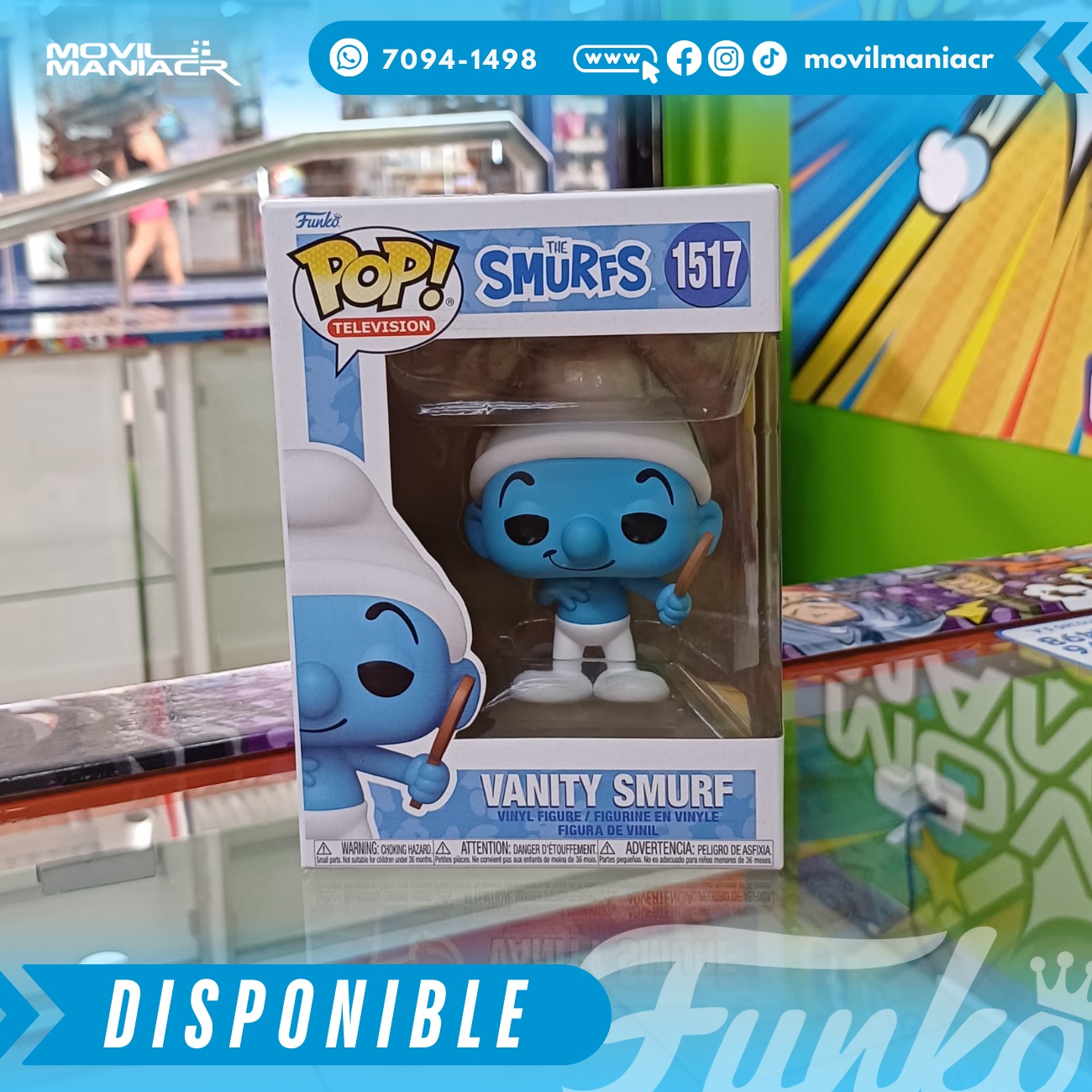 Funko Pop The Smurfs Classic Vanity Smurf #1517 2 Funko Pop The Smurfs Classic Vanity Smurf #1517 - Imagen 2