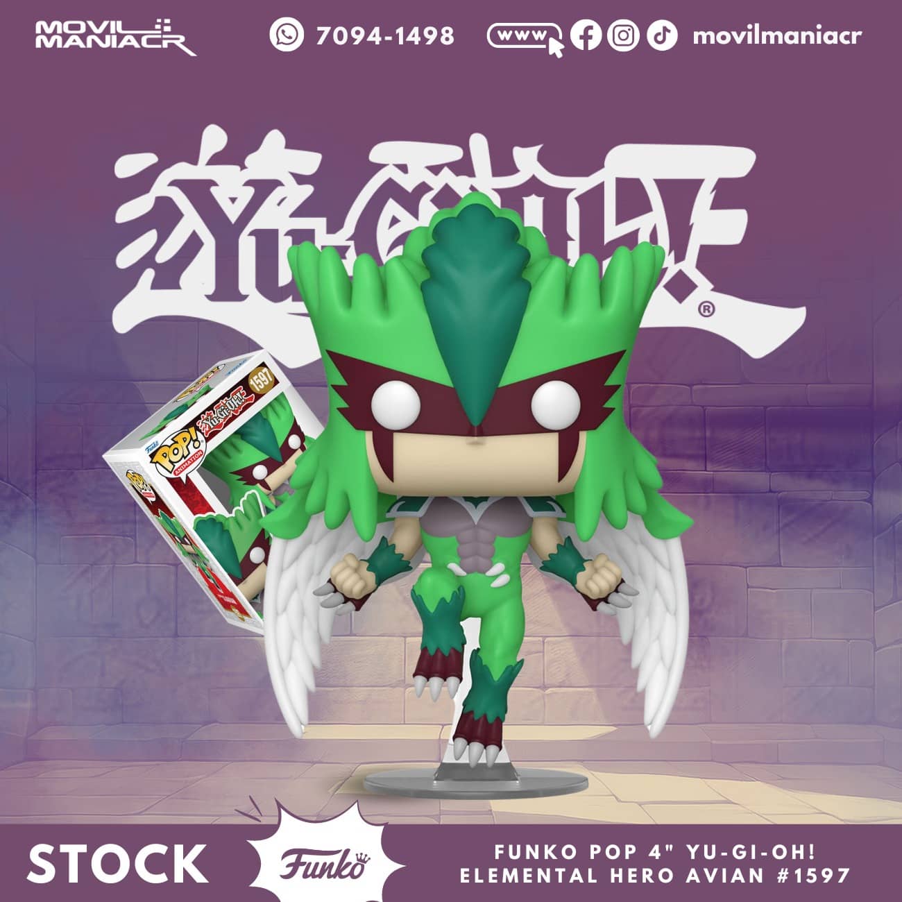 Funko Pop Yu-Gi-Oh! Elemental Hero Avian #1597 - (Stock) ¡Disponible Ahora! 1 Funko Pop Yu-Gi-Oh! Elemental Hero Avian #1597 - (Stock) ¡Disponible Ahora!