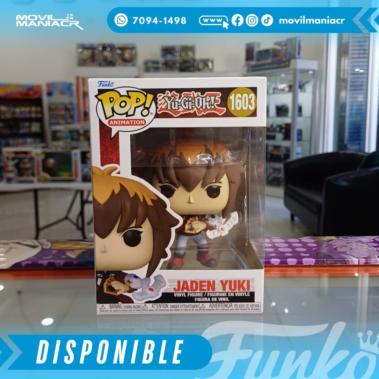 Funko Pop Yu-Gi-Oh! Jaden Yuki #1603 - (Stock) ¡Disponible Ahora! 2 Funko Pop Yu-Gi-Oh! Jaden Yuki #1603 - (Stock) ¡Disponible Ahora! - Imagen 2