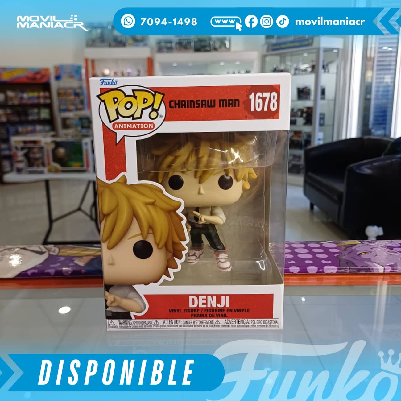 Funko Pop Chainsaw Man Denji #1678 - (Stock) ¡Disponible Ahora! 2 Funko Pop Chainsaw Man Denji #1678 - (Stock) ¡Disponible Ahora! - Imagen 2
