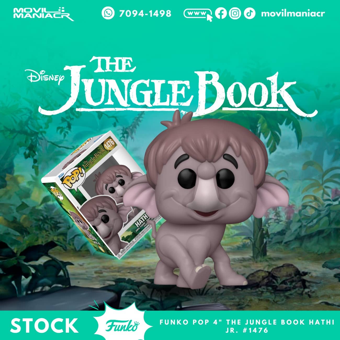 Funko Pop The Jungle Book Hathi Jr. #1476 - (Stock) ¡Disponible Ahora! 1 Funko Pop The Jungle Book Hathi Jr. #1476 - (Stock) ¡Disponible Ahora!
