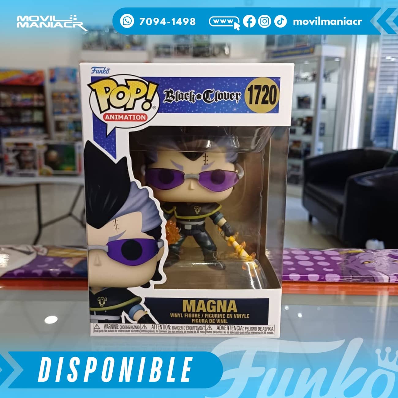 Funko Pop Black Clover Magna #1720 - (Stock) ¡Disponible Ahora! 2 Funko Pop Black Clover Magna #1720 - (Stock) ¡Disponible Ahora! - Imagen 2