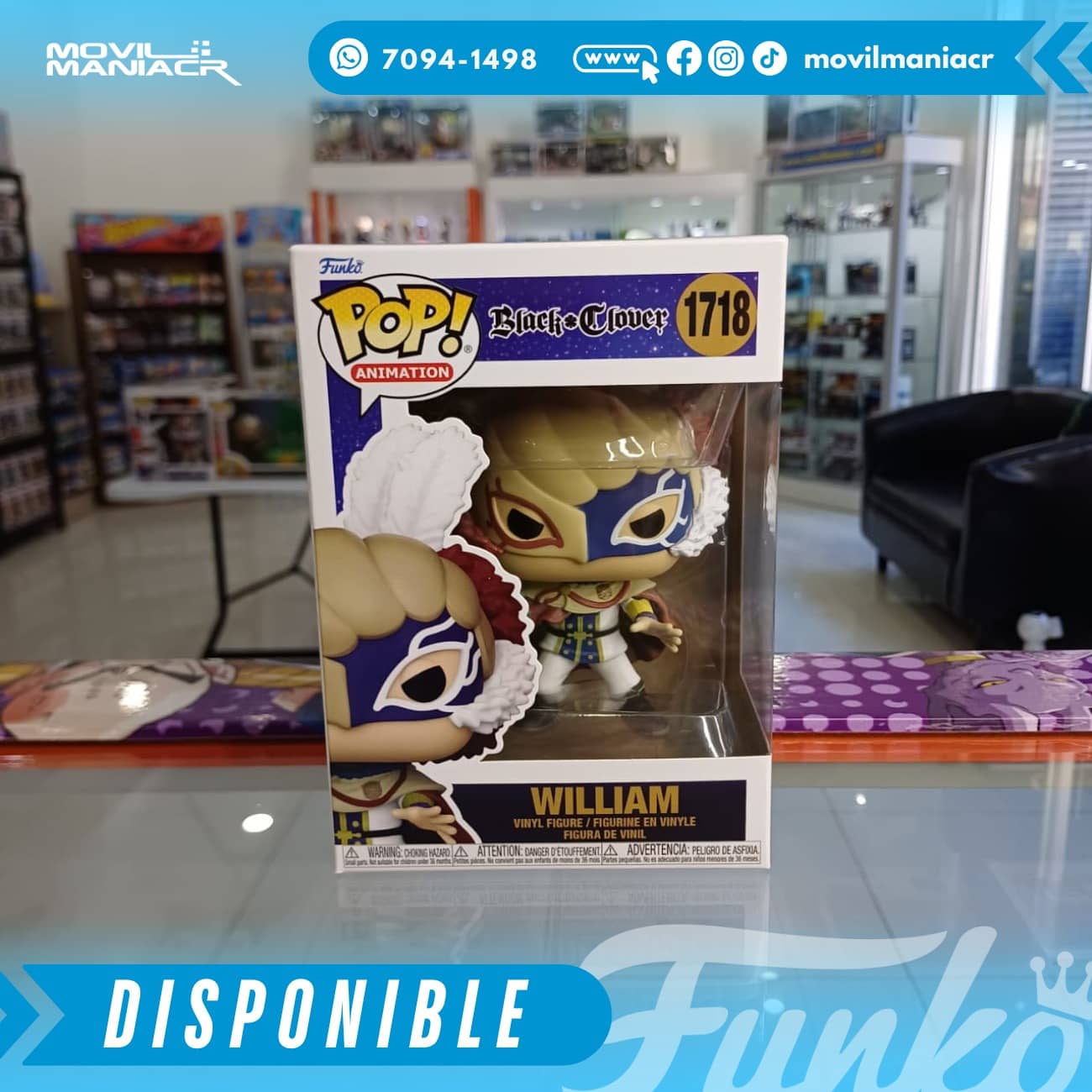 Funko Pop Black Clover William #1718 - (Stock) ¡Disponible Ahora! 2 Funko Pop Black Clover William #1718 - (Stock) ¡Disponible Ahora! - Imagen 2