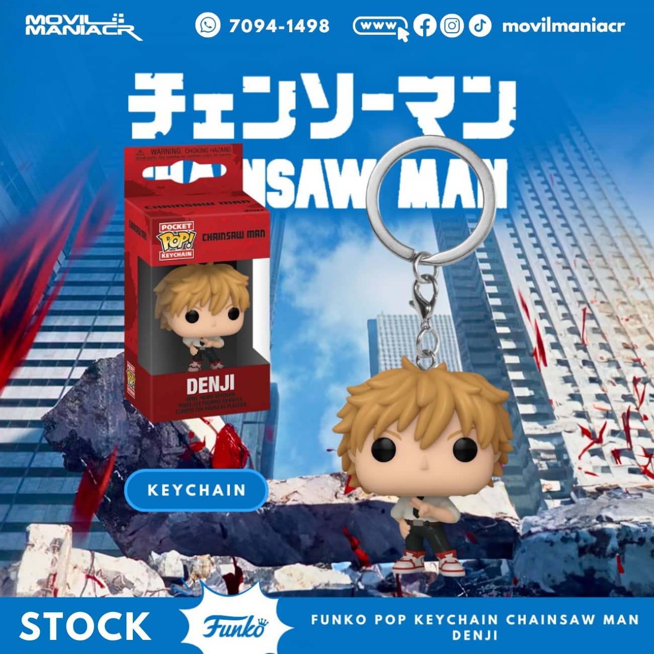 Funko Pop Chainsaw Man Denji - Llavero (Stock) ¡Disponible Ahora! 1 Funko Pop Chainsaw Man Denji - Llavero (Stock) ¡Disponible Ahora!