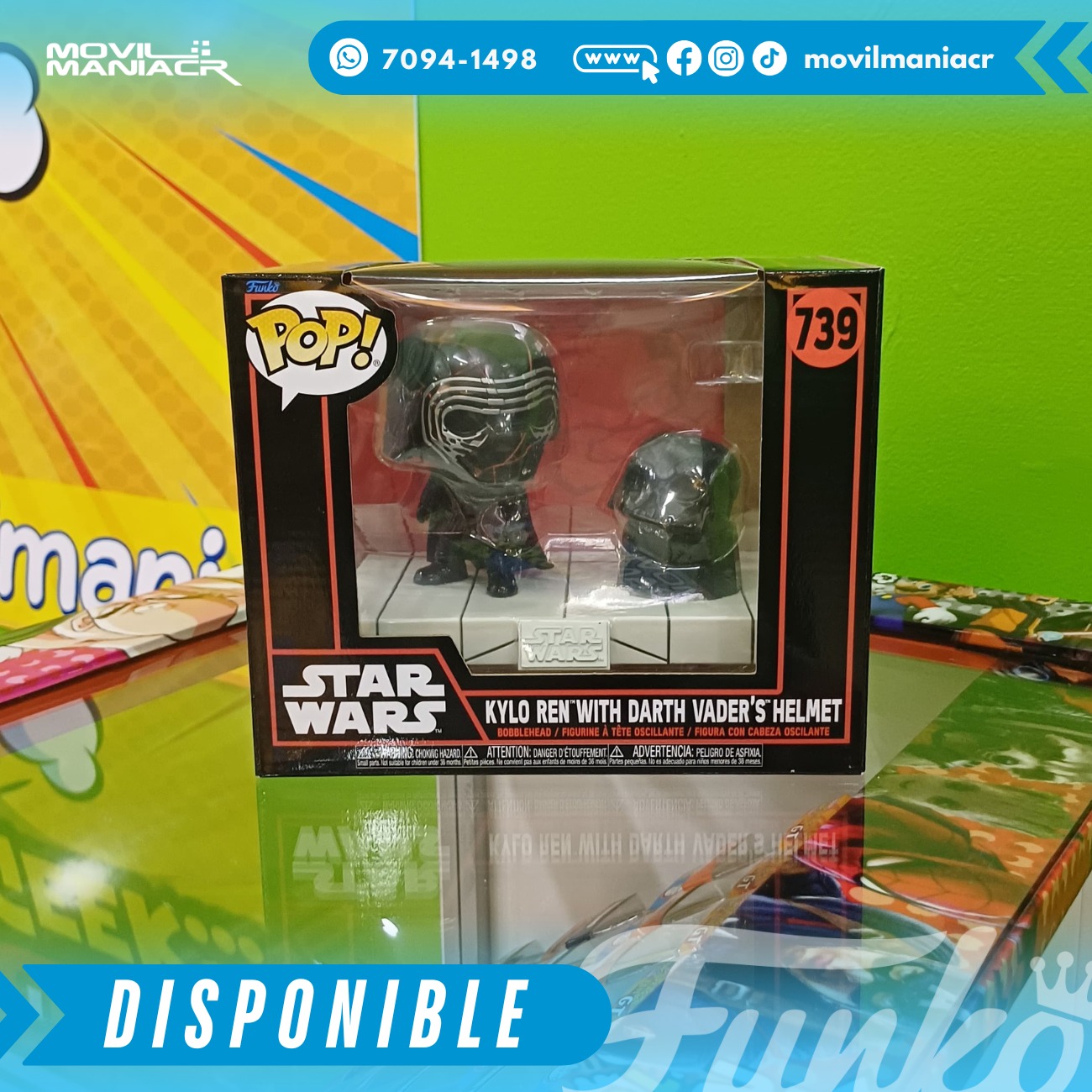 Deluxe Funko Pop Star Wars Dark Side Kylo Ren with Darth Vader's Helmet #739 2 Deluxe Funko Pop Star Wars Dark Side Kylo Ren with Darth Vader's Helmet #739 - Imagen 2