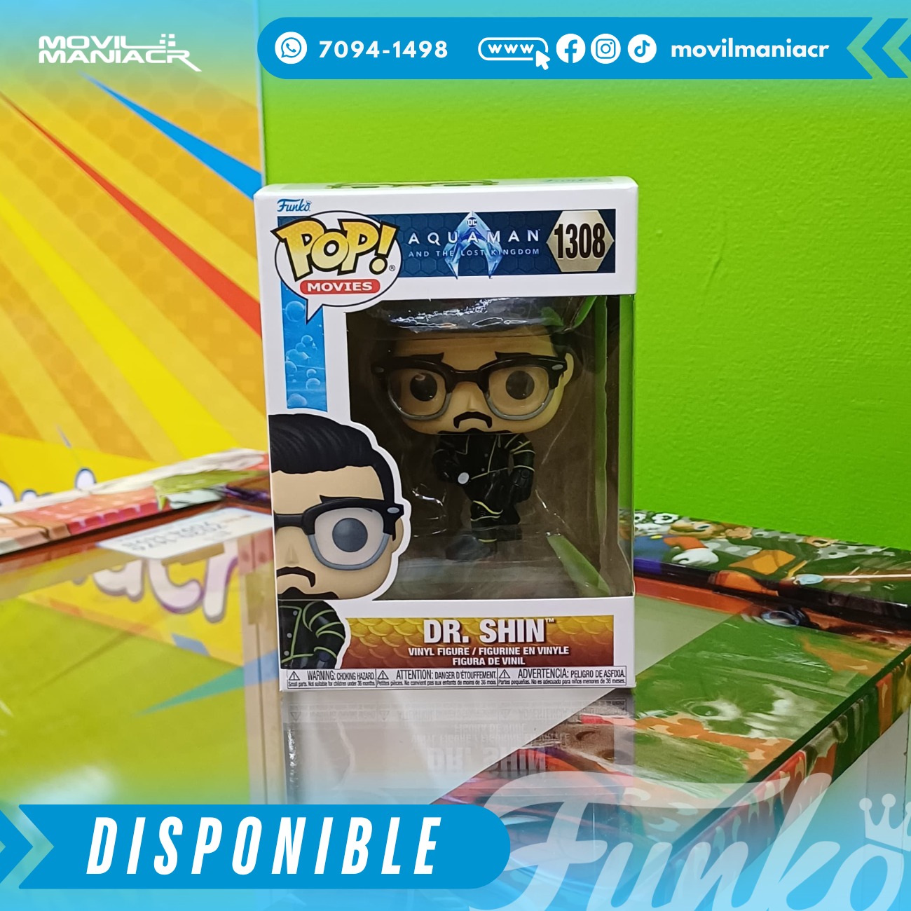 Funko Pop Aquaman and the Lost Kingdom Dr. Shin #1308 2 Funko Pop Aquaman and the Lost Kingdom Dr. Shin #1308