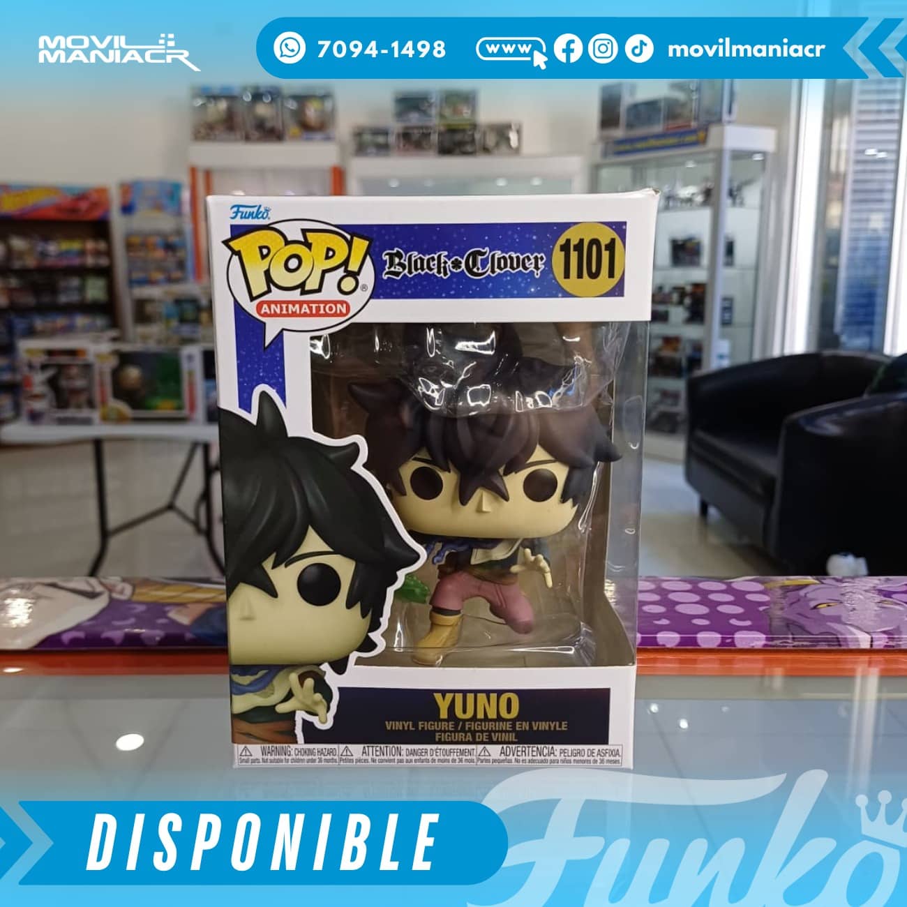 Funko Pop Black Clover Yuno #1101 - (Stock) ¡Disponible Ahora! 2 Funko Pop Black Clover Yuno #1101 - (Stock) ¡Disponible Ahora! - Imagen 2