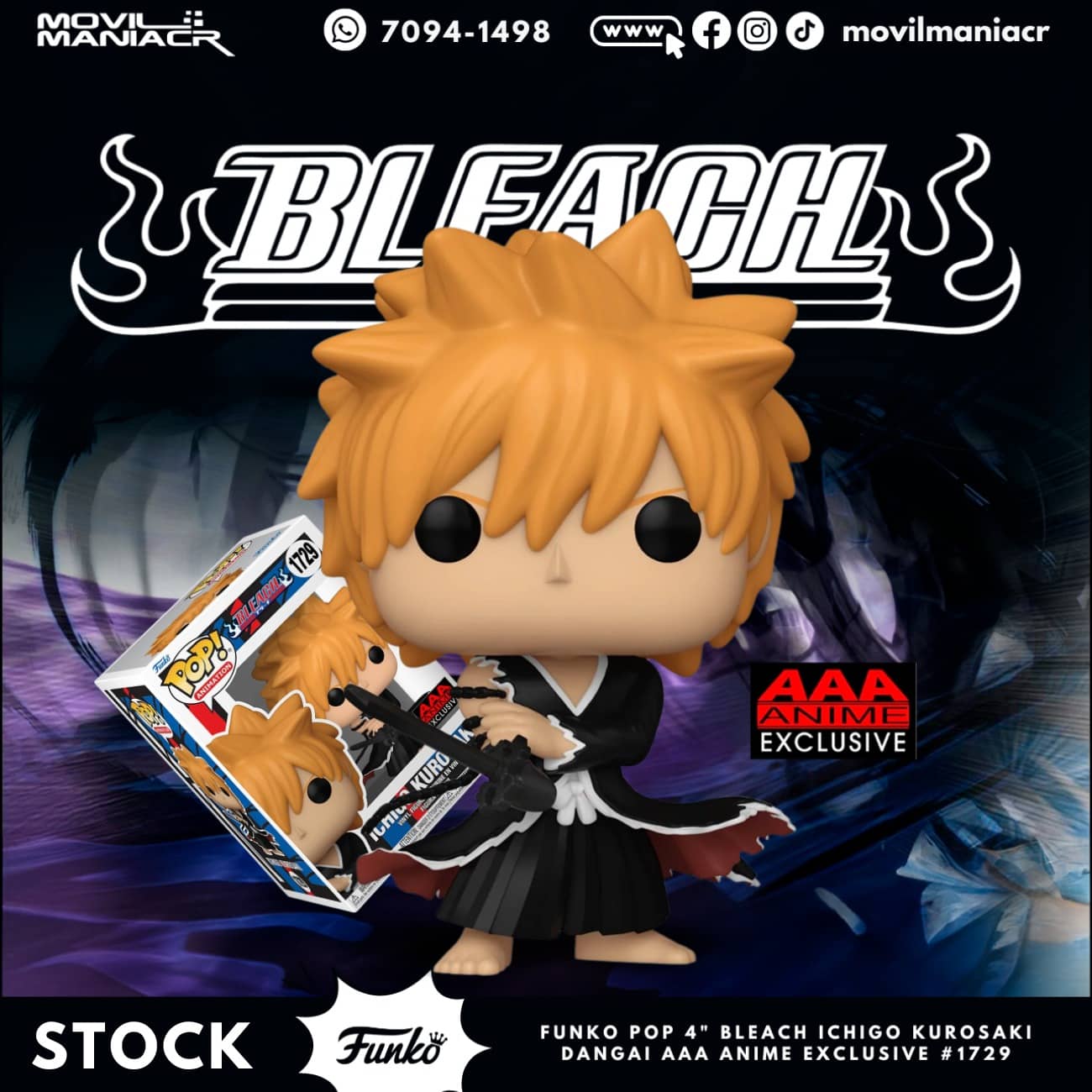 Funko Pop Bleach Ichigo Kurosaki Dangai Exclusivo #1729 - (Stock) ¡Disponible Ahora! 1 Funko Pop Bleach Ichigo Kurosaki Dangai Exclusivo #1729 - (Stock) ¡Disponible Ahora!