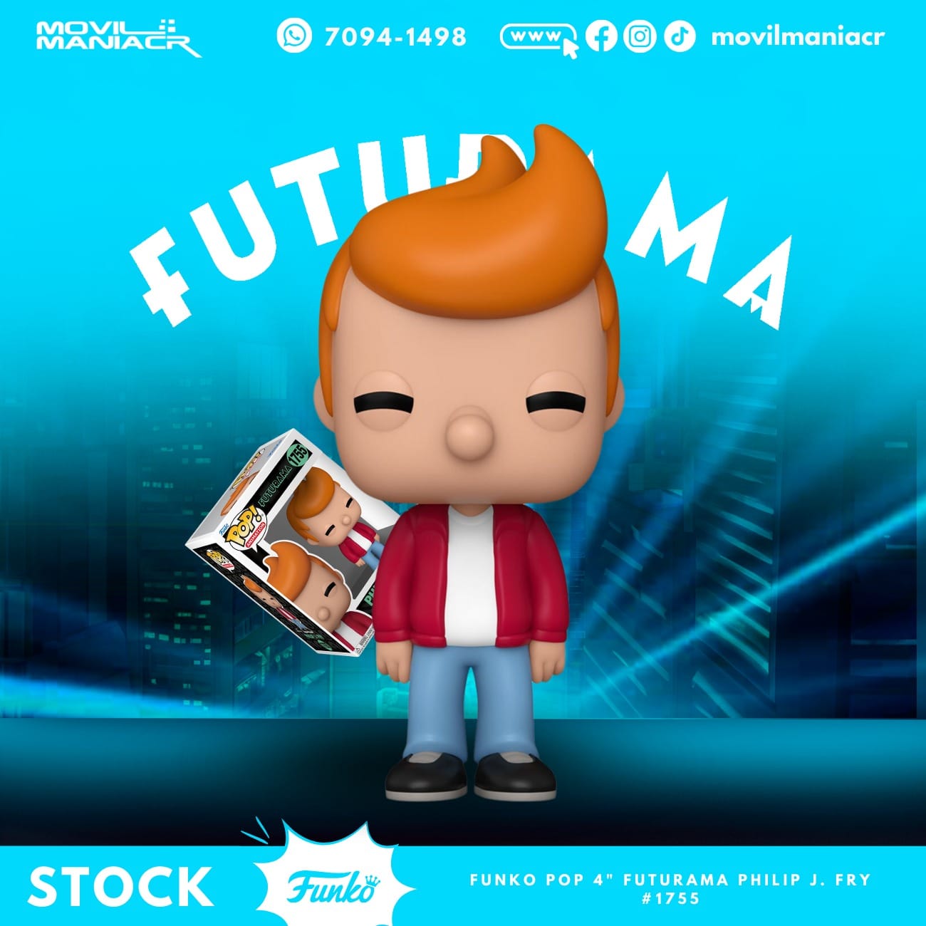 Funko Pop Futurama Philip J. Fry #1755 1 Funko Pop Futurama Philip J. Fry #1755